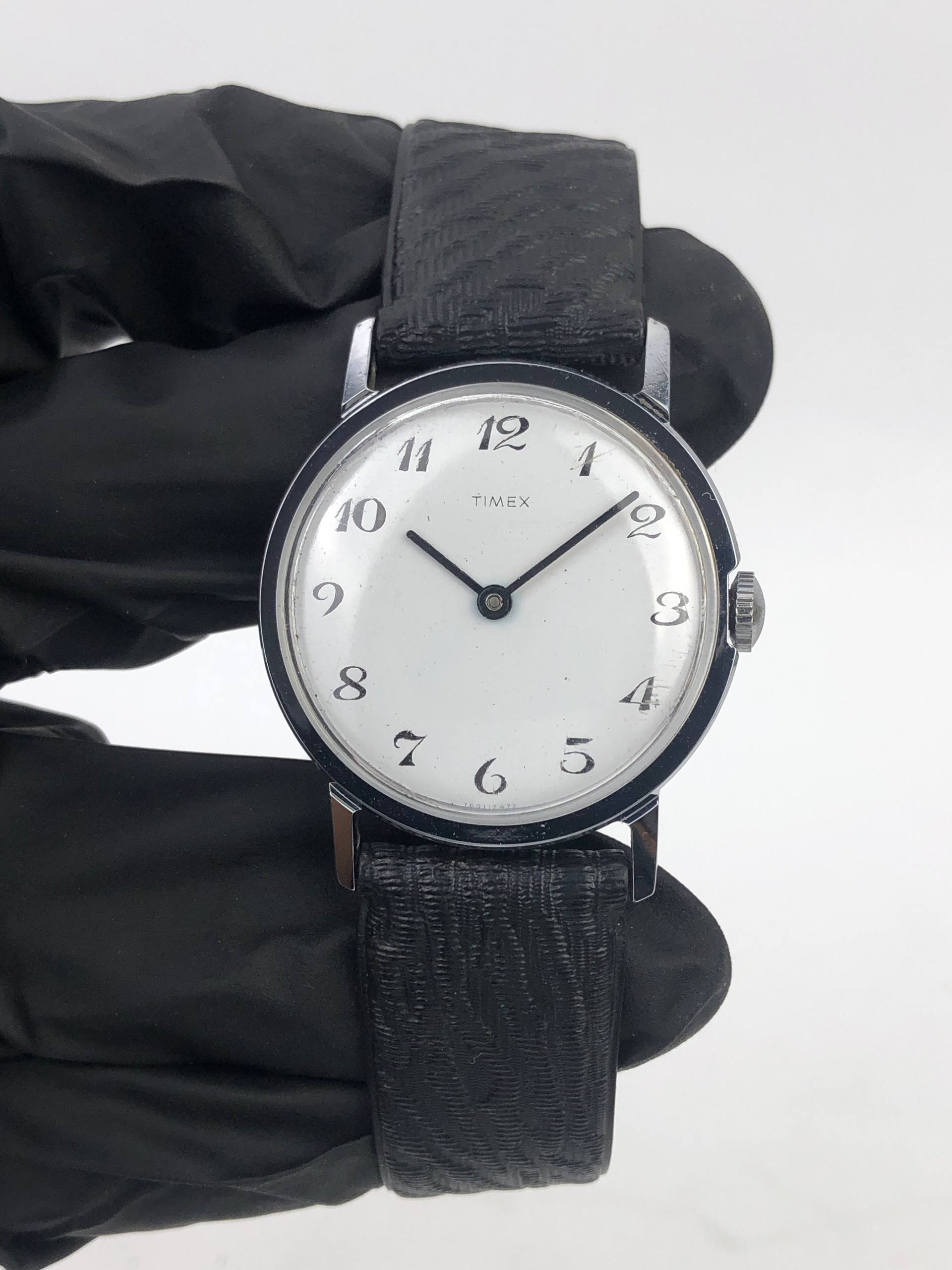 TIMEX MANUAL WINDING WHITE DIAL ARABIC NUMERALS - Gambar 2