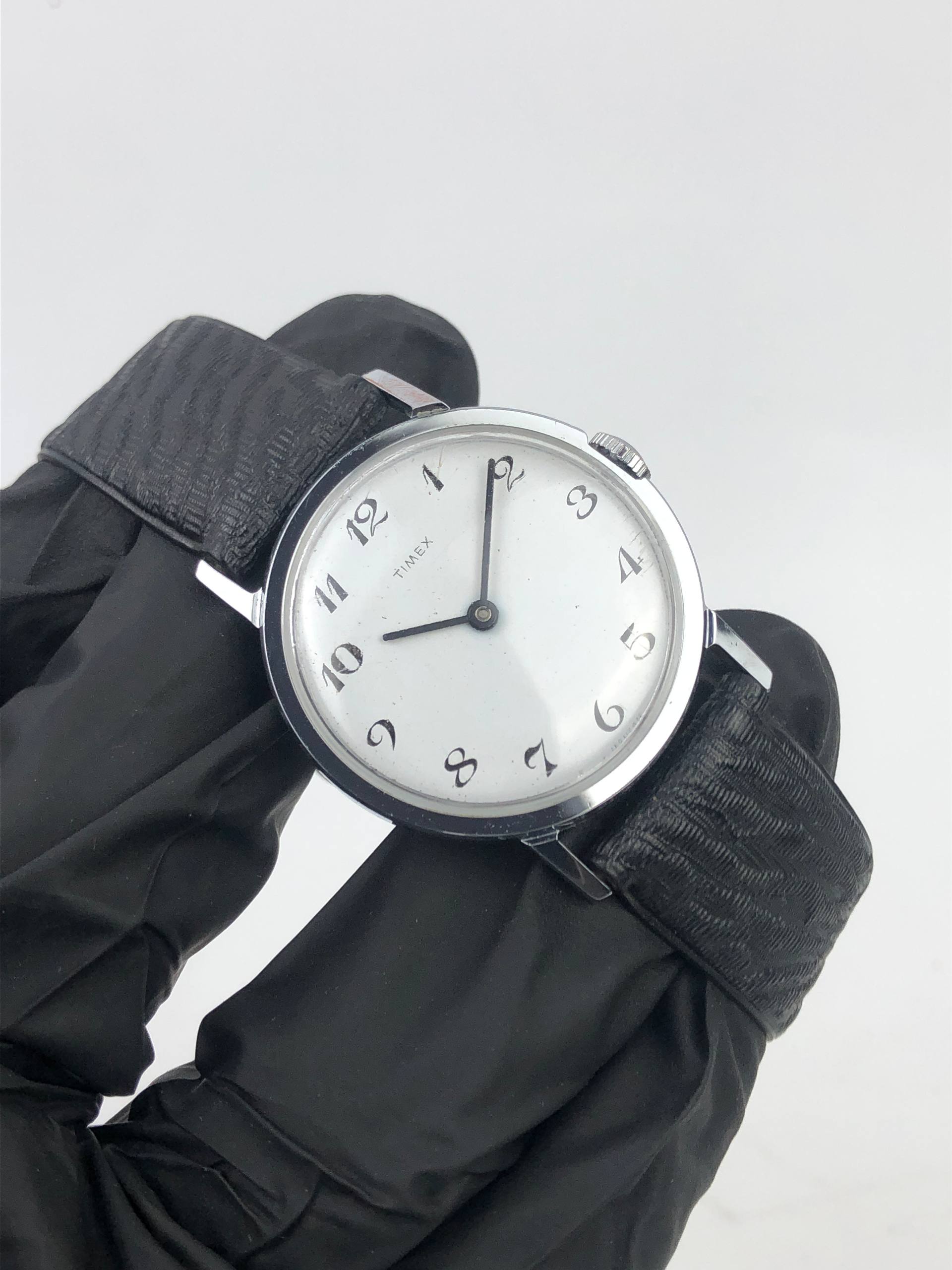 TIMEX MANUAL WINDING WHITE DIAL ARABIC NUMERALS - Gambar 4