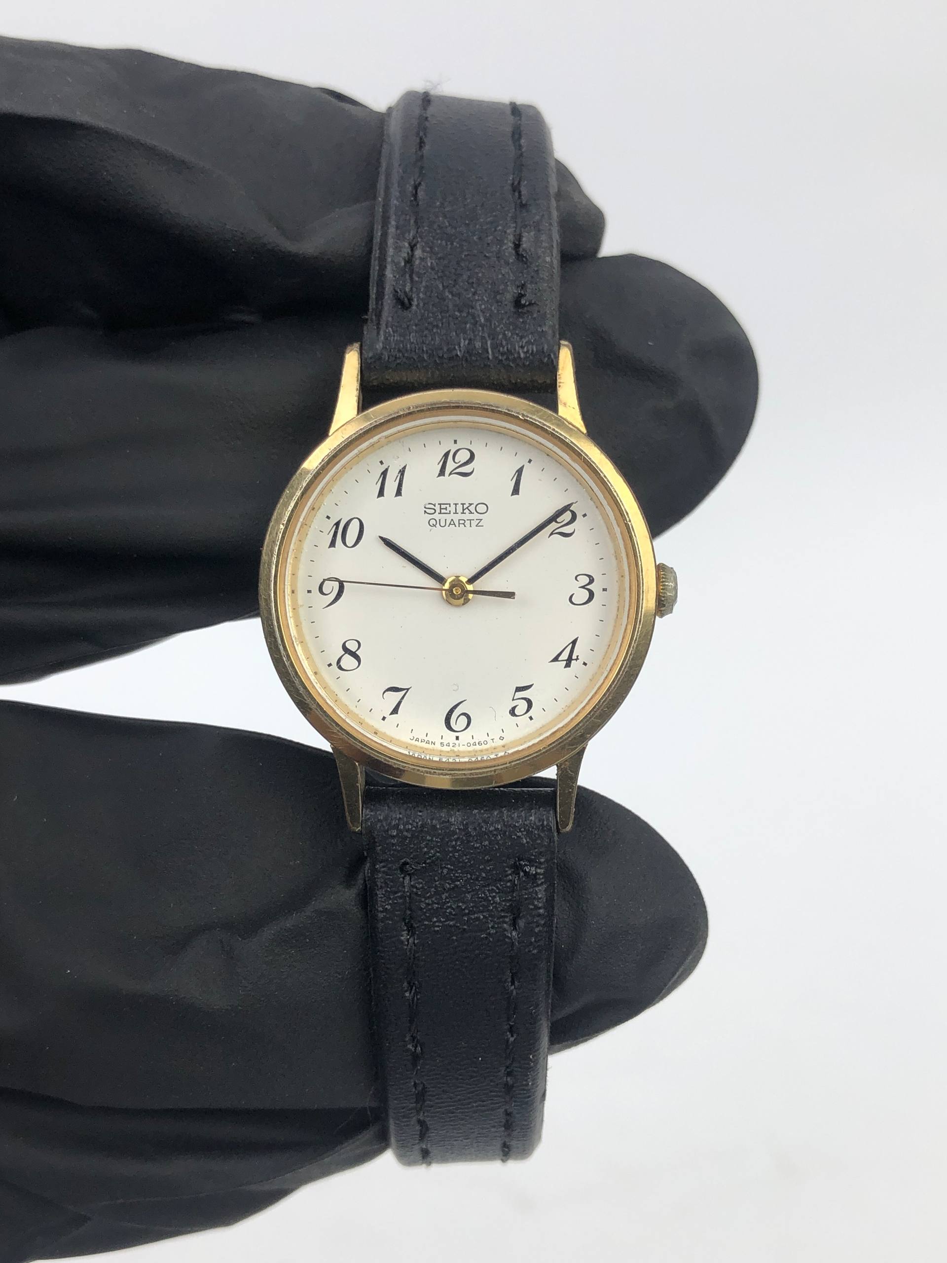 SEIKO QUARTZ 5421-0090 LADIES GOLD CASE ORIGINAL - Gambar 2