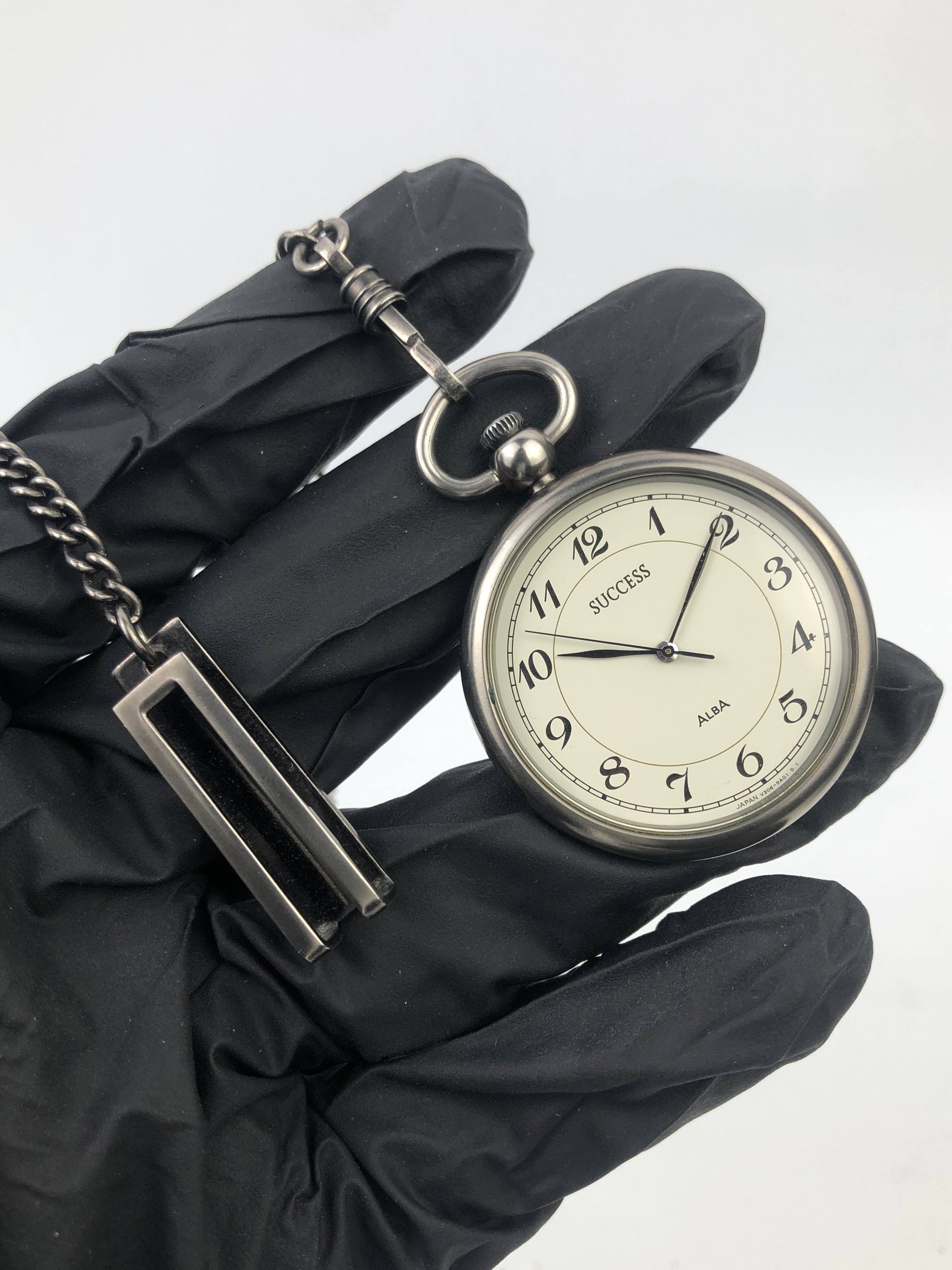 POCKET WATCH ALBA SUCCESS V306-9A00 JAPAN QUARTZ + CHAIN - Gambar 4