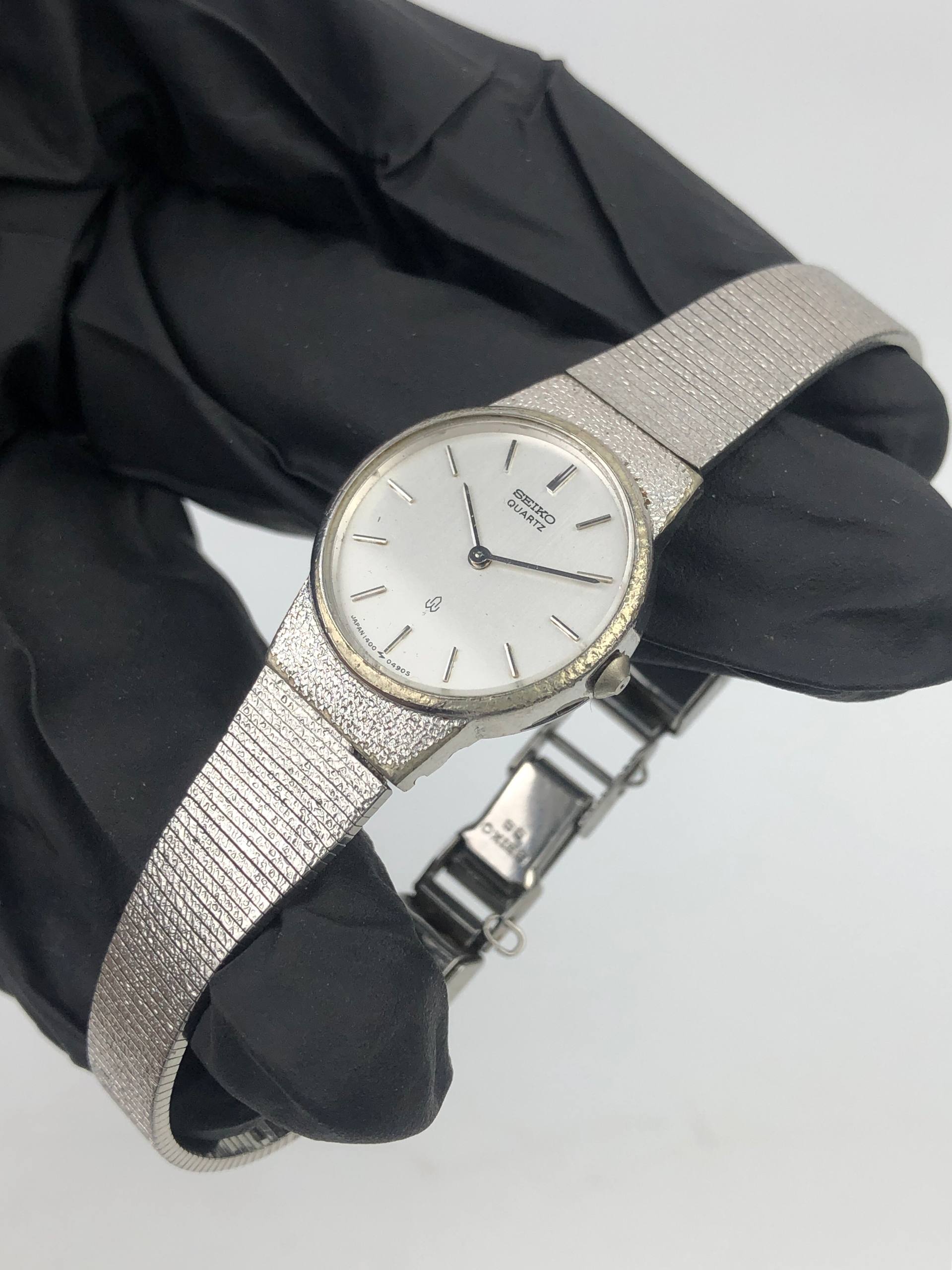 SEIKO 1400-0120 PDP PALLADIUM PLATED QUARTZ JAPAN LADIES - Gambar 3