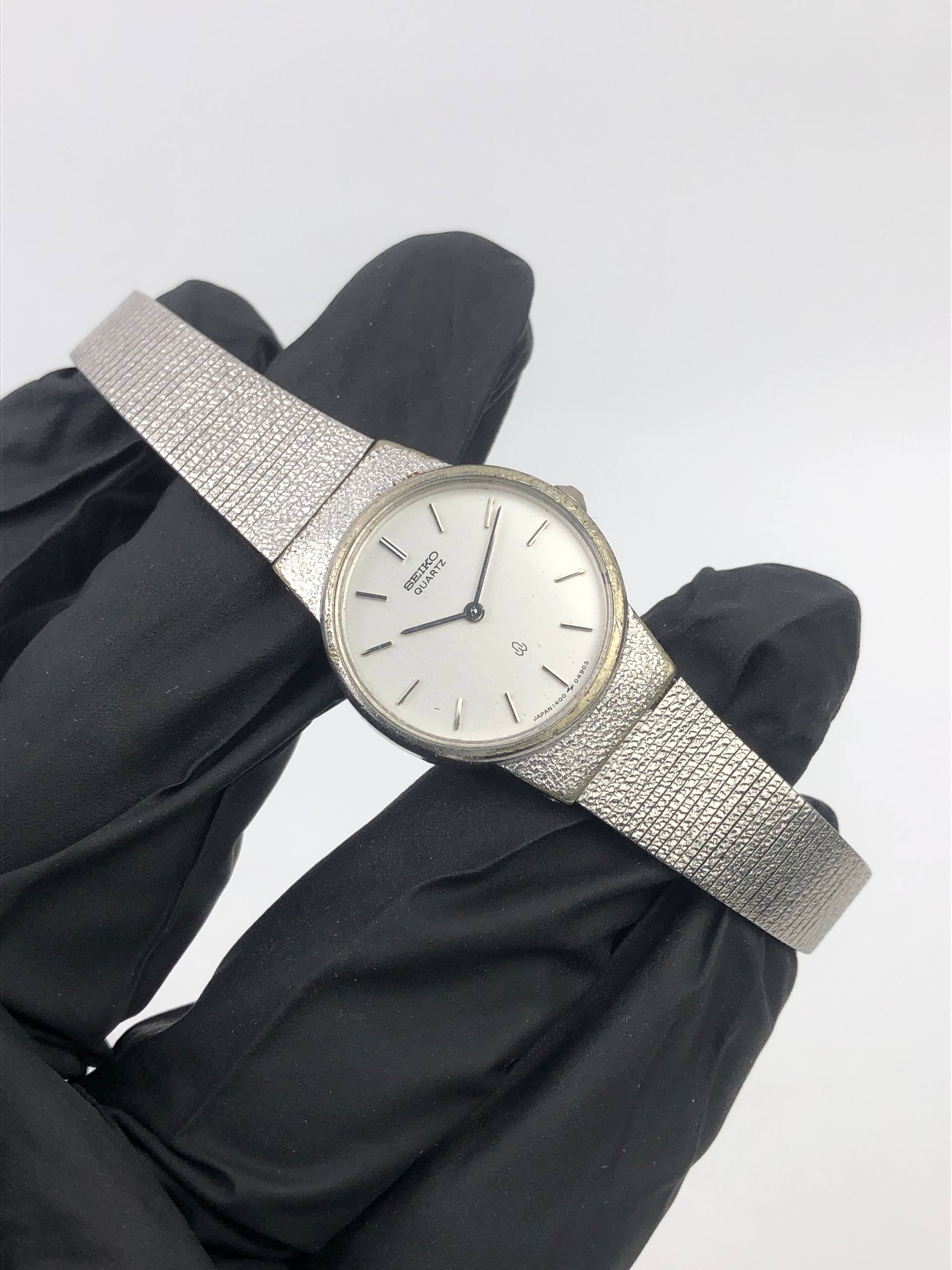 SEIKO 1400-0120 PDP PALLADIUM PLATED QUARTZ JAPAN LADIES - Gambar 4