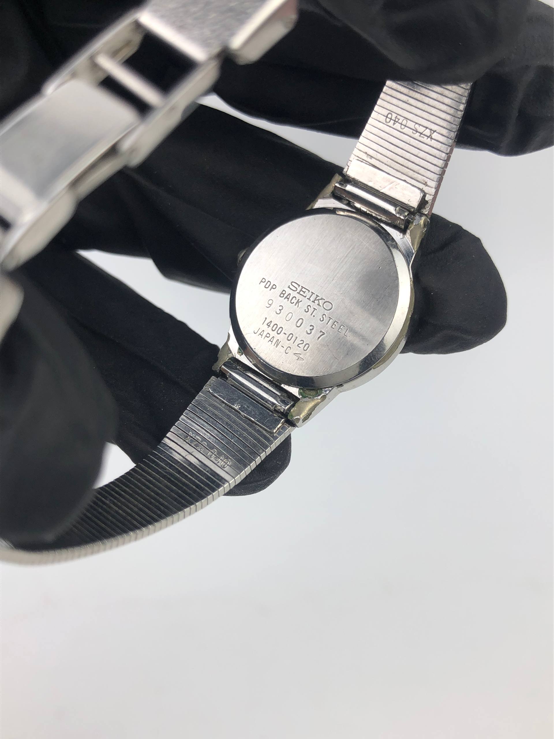 SEIKO 1400-0120 PDP PALLADIUM PLATED QUARTZ JAPAN LADIES - Gambar 8