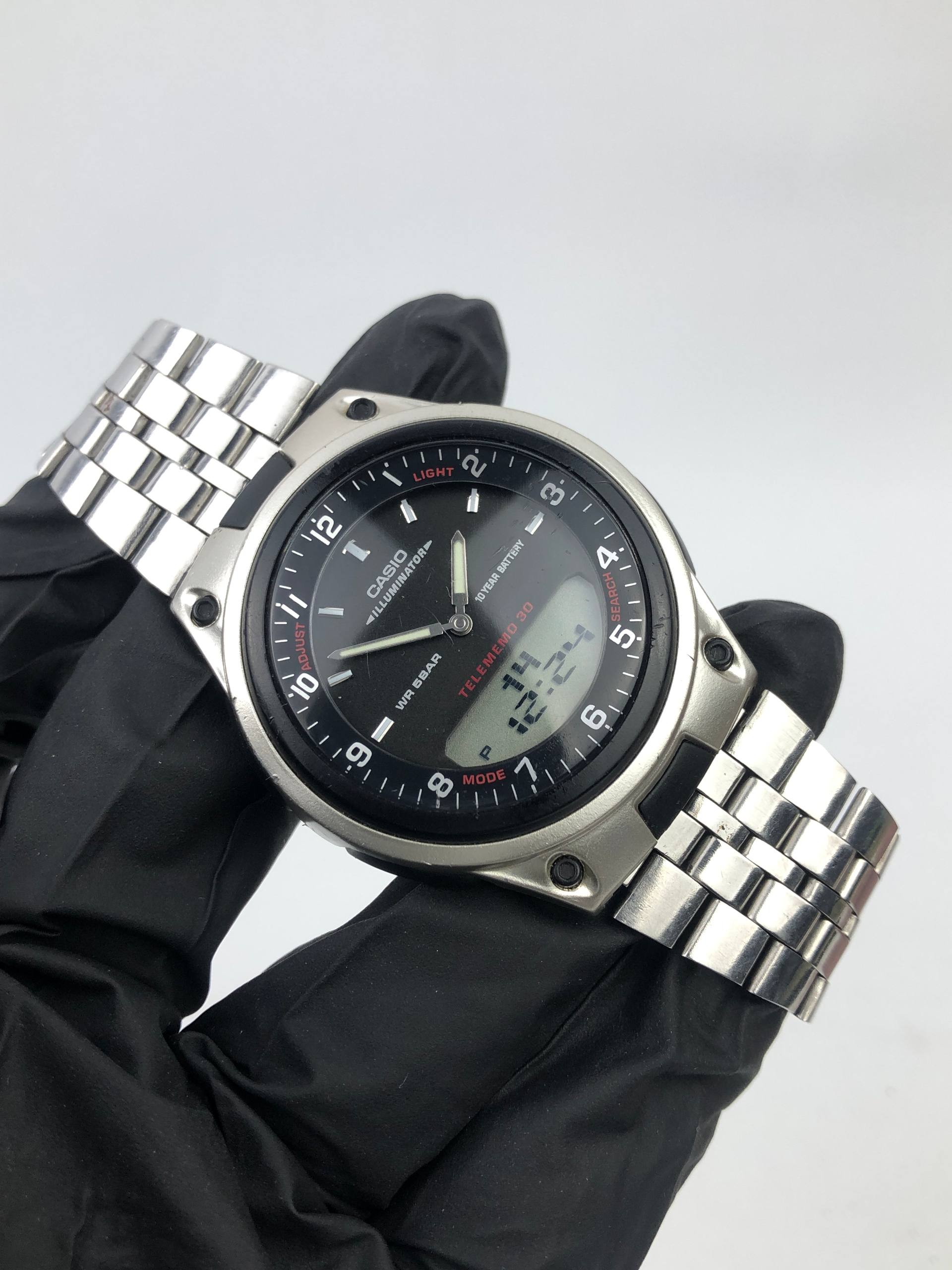 CASIO AW-80 TELEMEMO 30 WORLDTIME ANADIGI ILLUMINATOR - Gambar 4