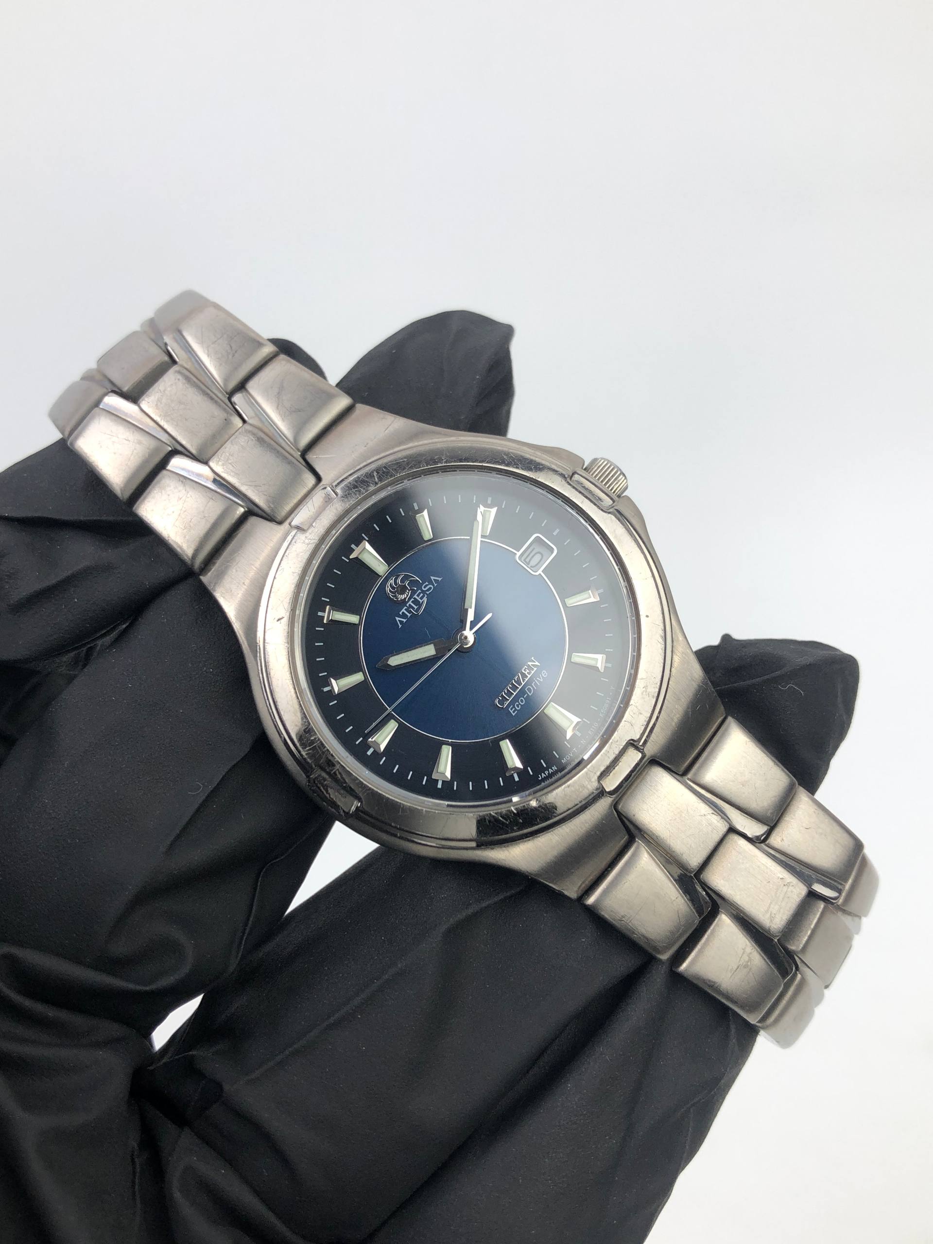 CITIZEN ATTESA E110-K16571 ECO-DRIVE TITANIUM JAPAN DATE - Gambar 4