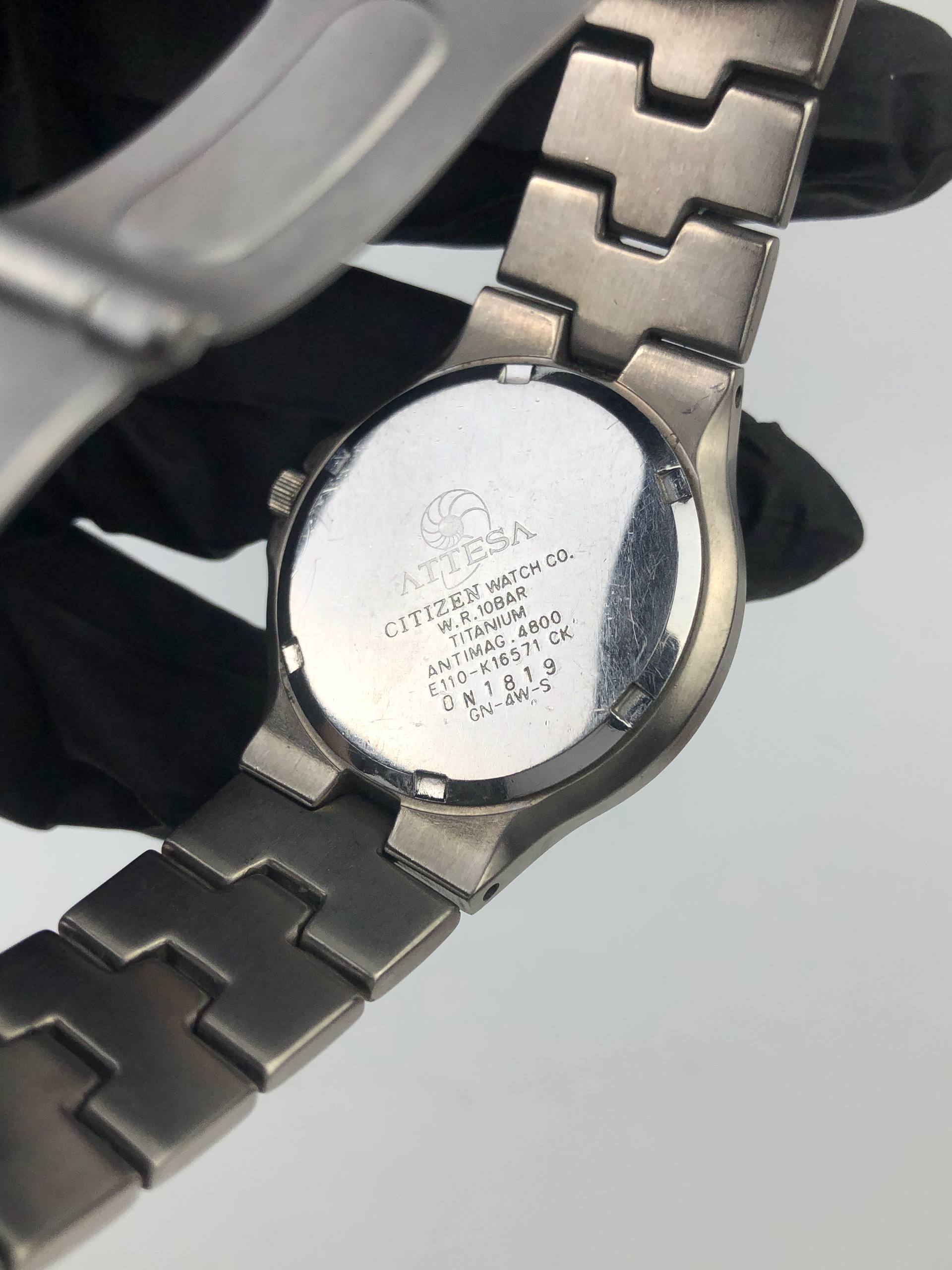 CITIZEN ATTESA E110-K16571 ECO-DRIVE TITANIUM JAPAN DATE - Gambar 8
