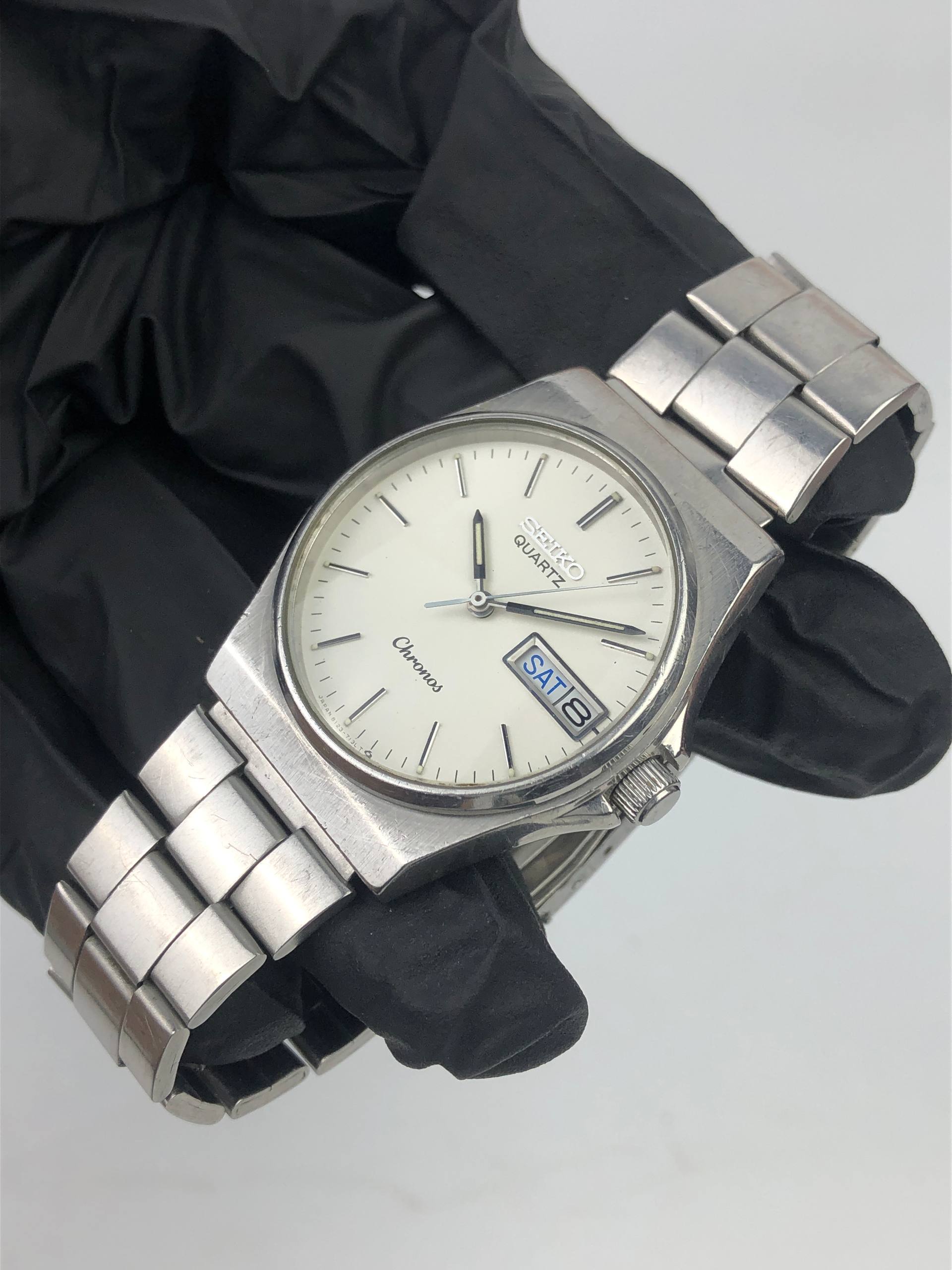 SEIKO CHRONOS 8123-7090 QUARTZ DAY-DATE JAPAN ORIGINAL - Gambar 3