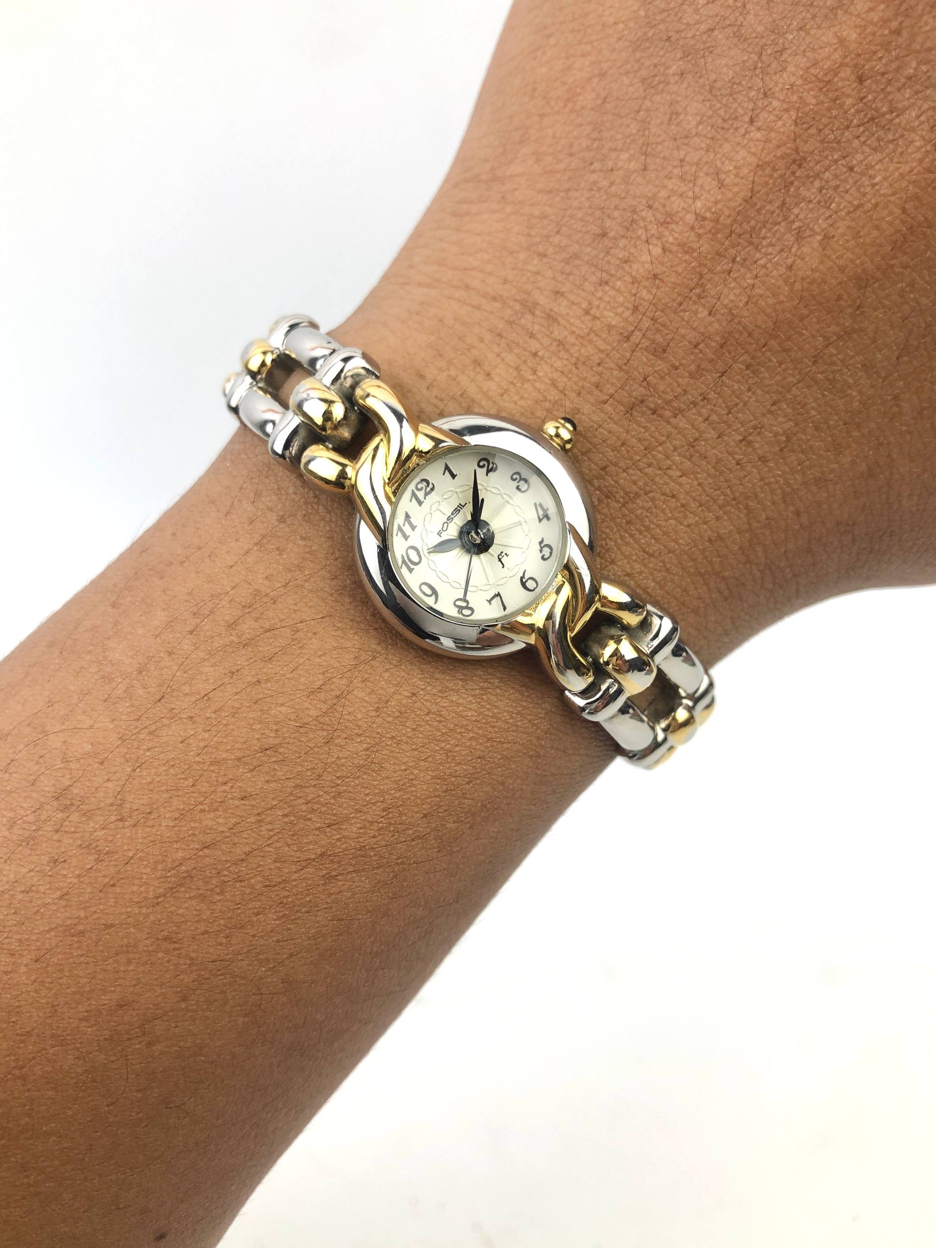 FOSSIL PC-8697 TWO-TONE LADIES QUARTZ JEWELRY WATCH