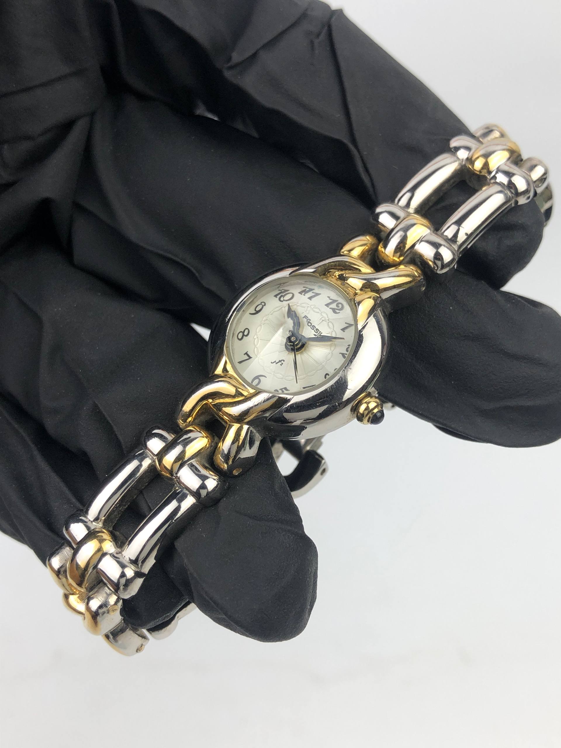 FOSSIL PC-8697 TWO-TONE LADIES QUARTZ JEWELRY WATCH - Gambar 3