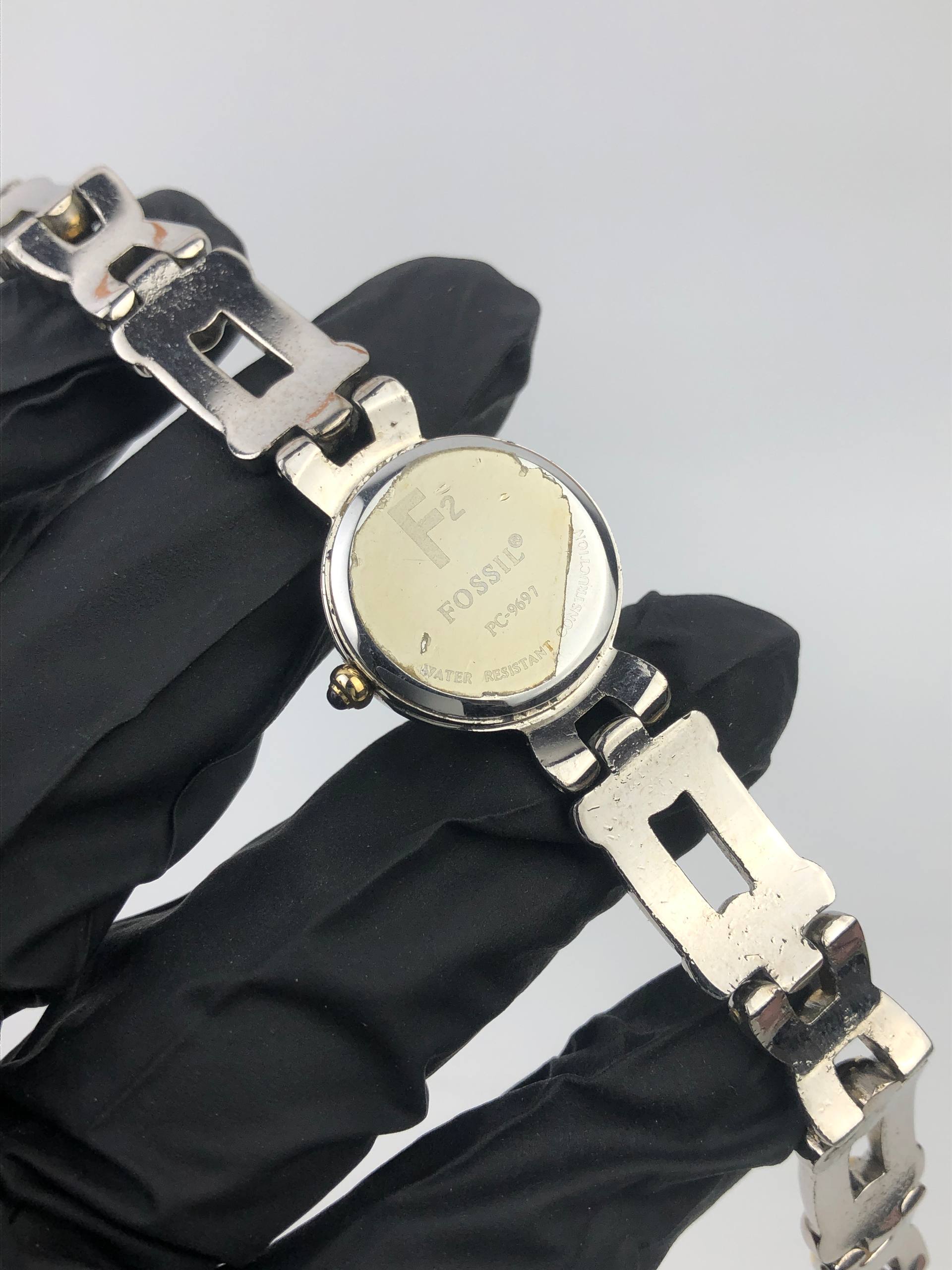 FOSSIL PC-8697 TWO-TONE LADIES QUARTZ JEWELRY WATCH - Gambar 7