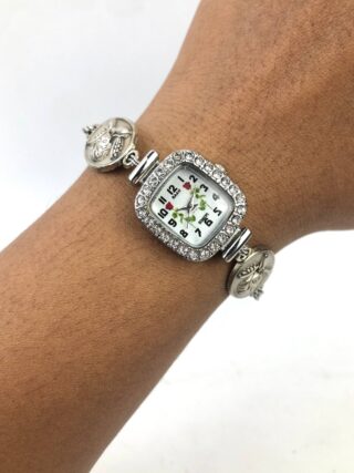 RAM QUARTZ LADIES FLORAL FULL CRYSTAL ORNAMENTAL BRACELET