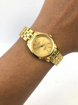 ALBA V501-X443 GOLD QUARTZ JAPAN 5 BAR MULTI-LINK BRACELET
