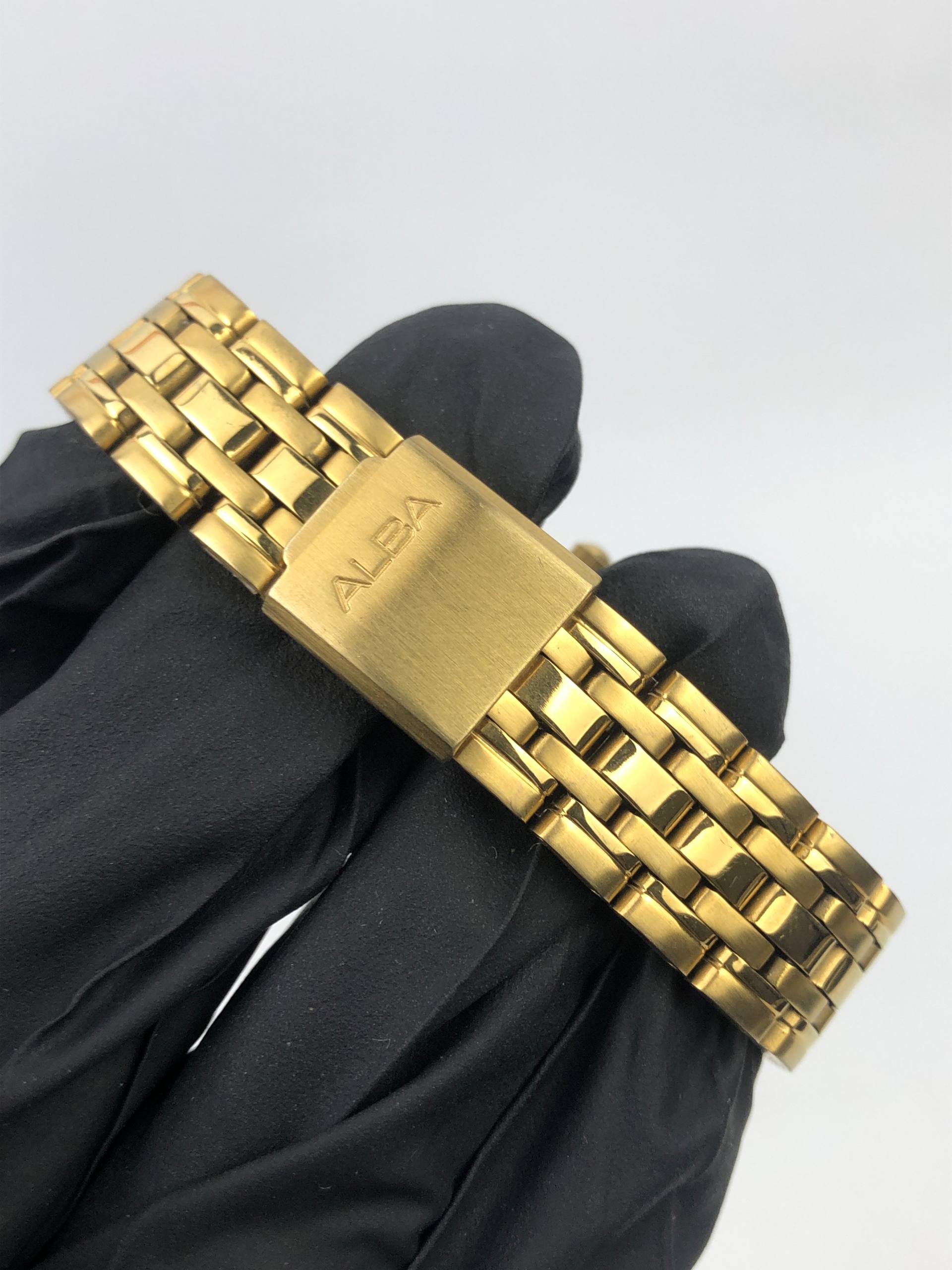ALBA V501-X443 GOLD QUARTZ JAPAN 5 BAR MULTI-LINK BRACELET - Gambar 7