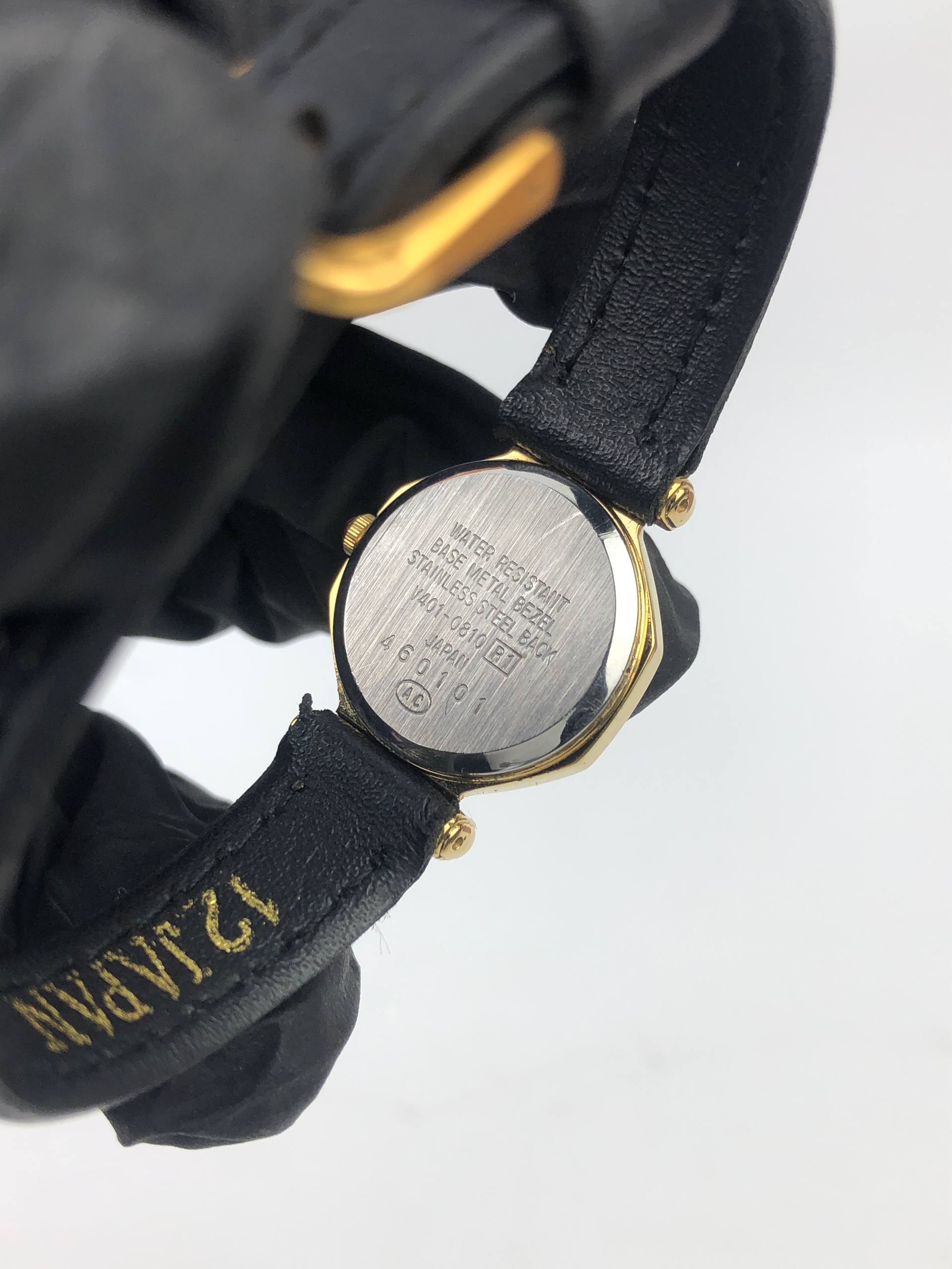 ALBA ESTATE OCTAGON V401-0810 GOLD QUARTZ JAPAN LEATHER - Gambar 7