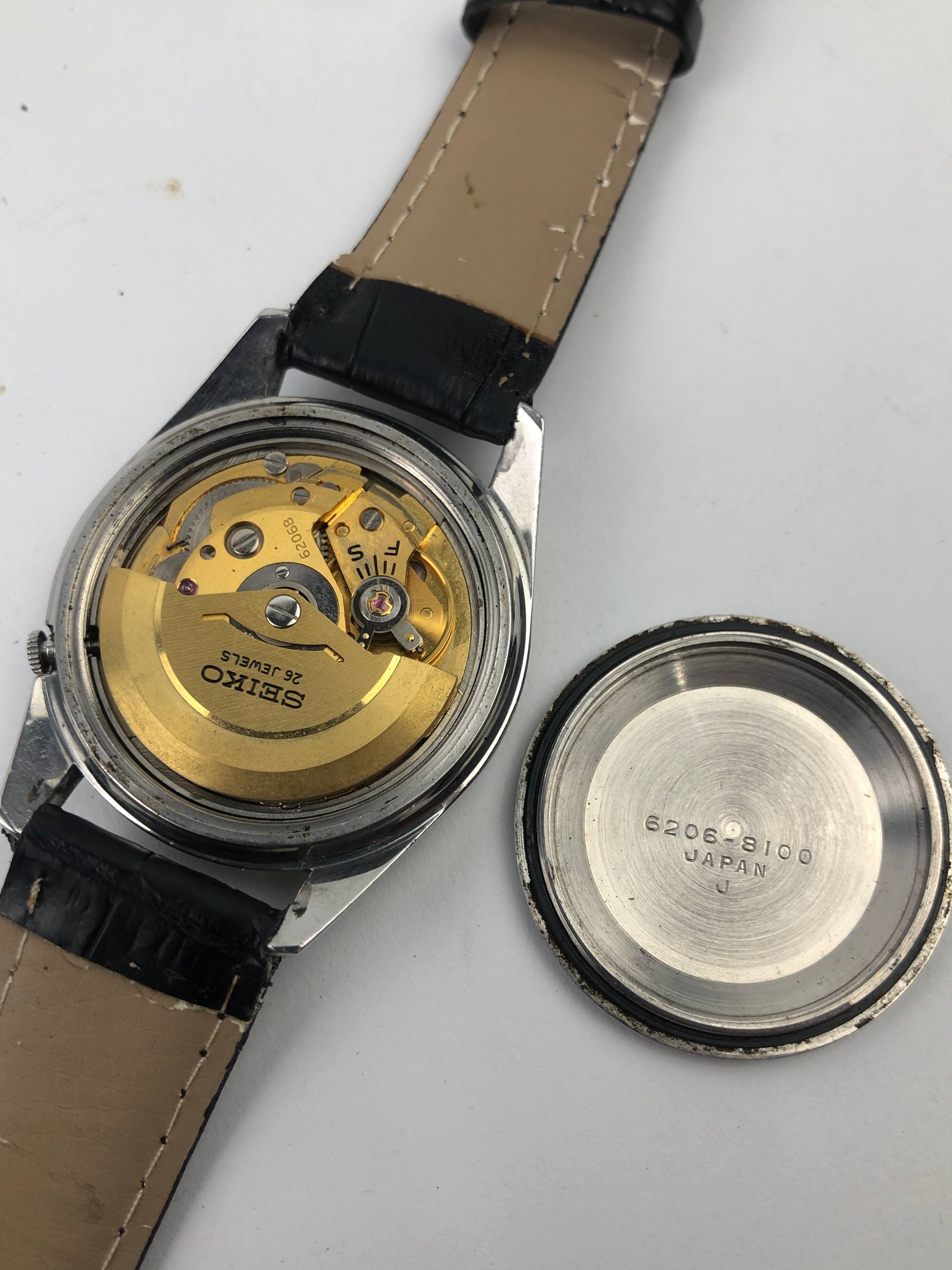 SEIKO SEIKOMATIC WEEKDATER 6206-8100 AUTOMATIC 26 JEWELS SILVER DIAL - Gambar 8