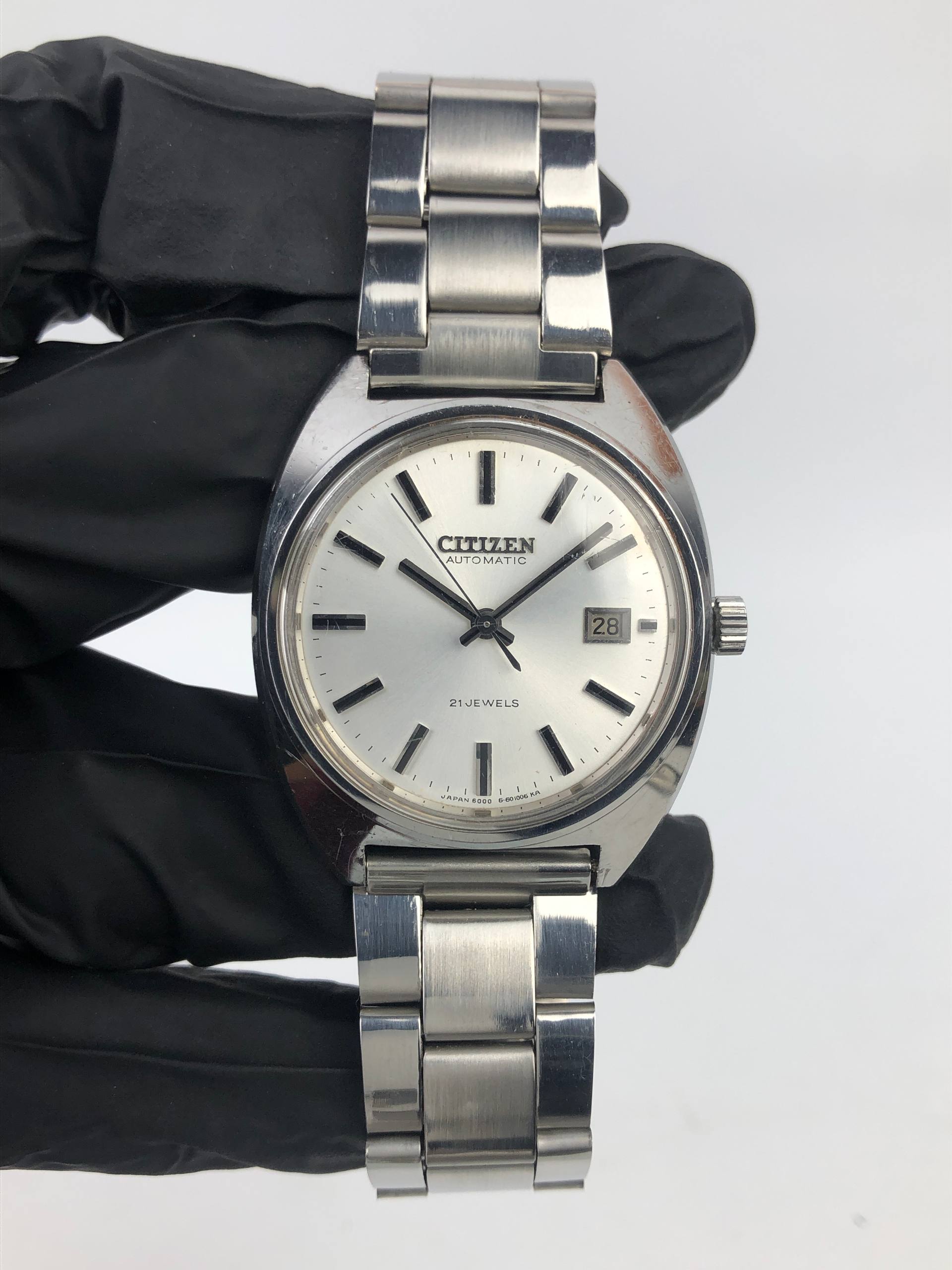 CITIZEN AUTOMATIC 21 JEWELS VINTAGE JAPAN ORIGINAL INTEGRATED BRACELET - Gambar 2