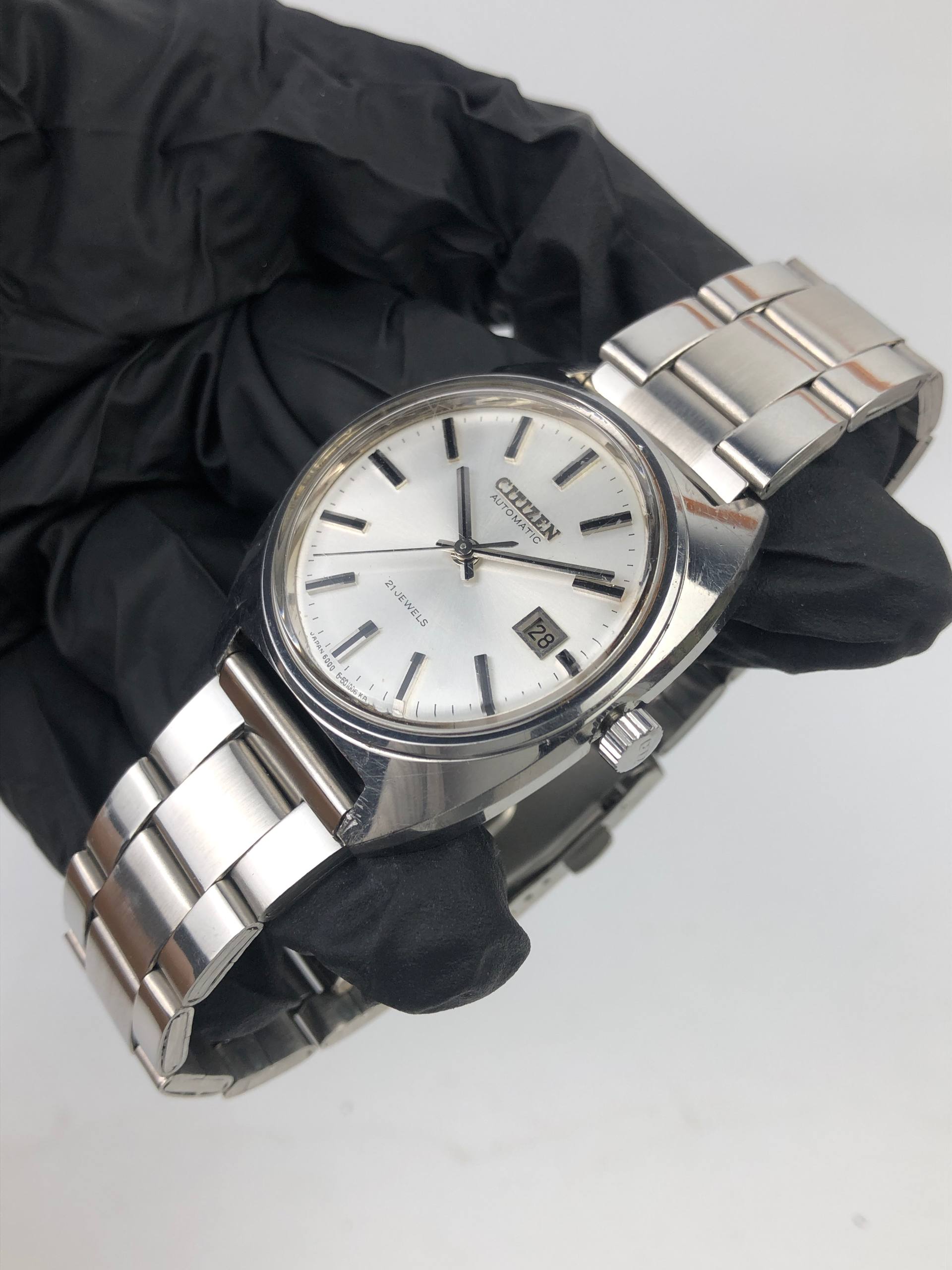 CITIZEN AUTOMATIC 21 JEWELS VINTAGE JAPAN ORIGINAL INTEGRATED BRACELET - Gambar 3