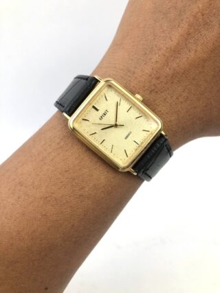 SEIKO SPIRIT 5E21-5B50 VINTAGE TANK GOLD DIAL JDM JAPAN 90s