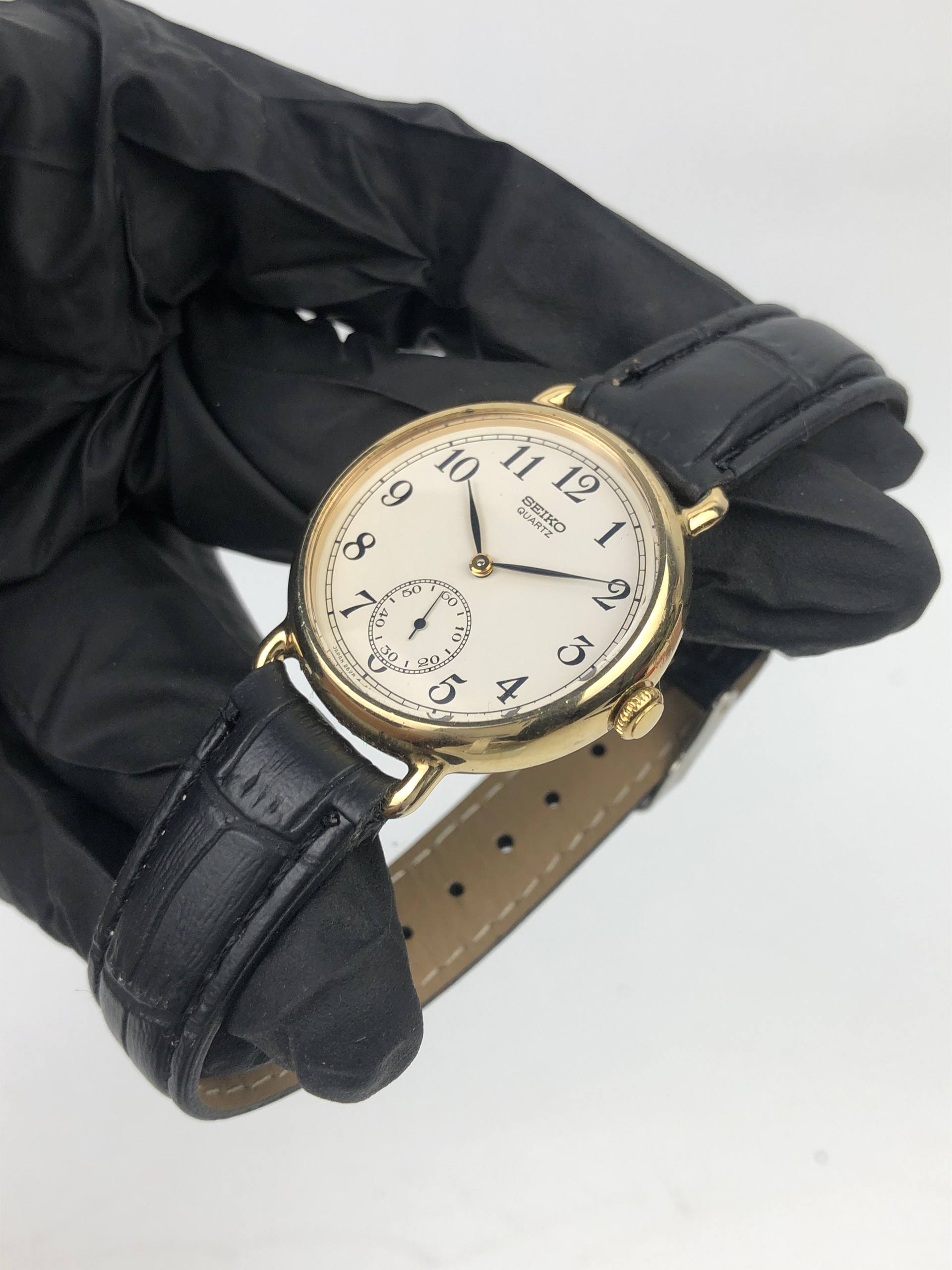 SEIKO QUARTZ 2628-0140 VINTAGE SMALL SECOND ART DECO DIAL JAPAN - Gambar 3