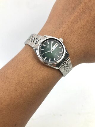 SEIKO CAL 2708 AUTOMATIC LADY GREEN EMERALD DIAL ALL ORIGINAL
