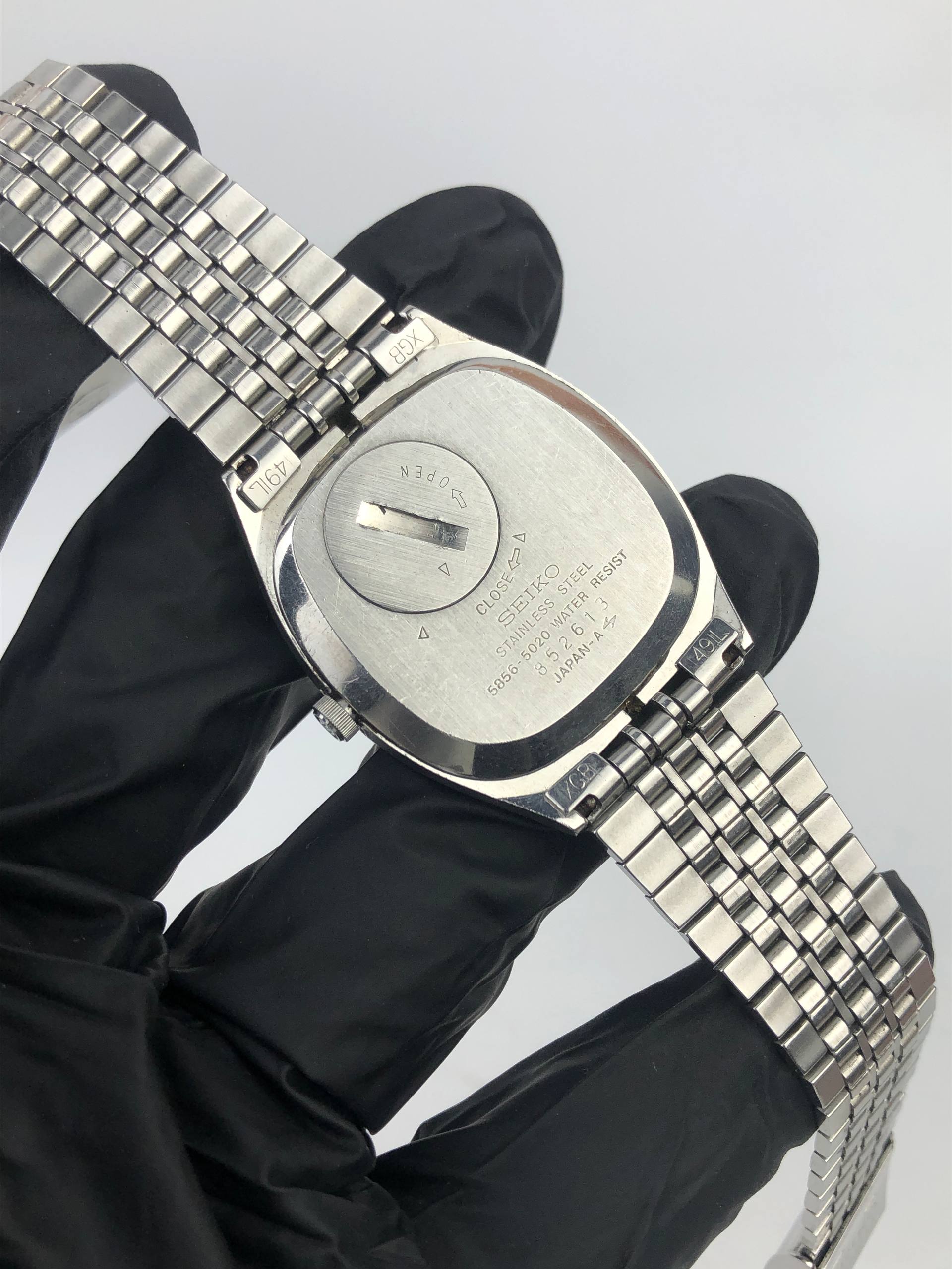 SEIKO KING QUARTZ 5856-5020 VINTAGE TEXTURED DIAL ALL ORIGINAL - Gambar 9