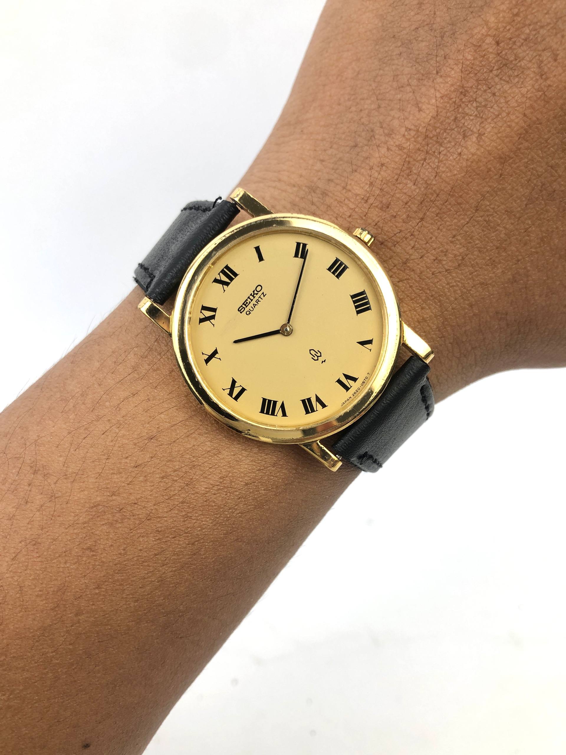 SEIKO CHARIOT QUARTZ ROMAN GOLD ROMAN DIAL