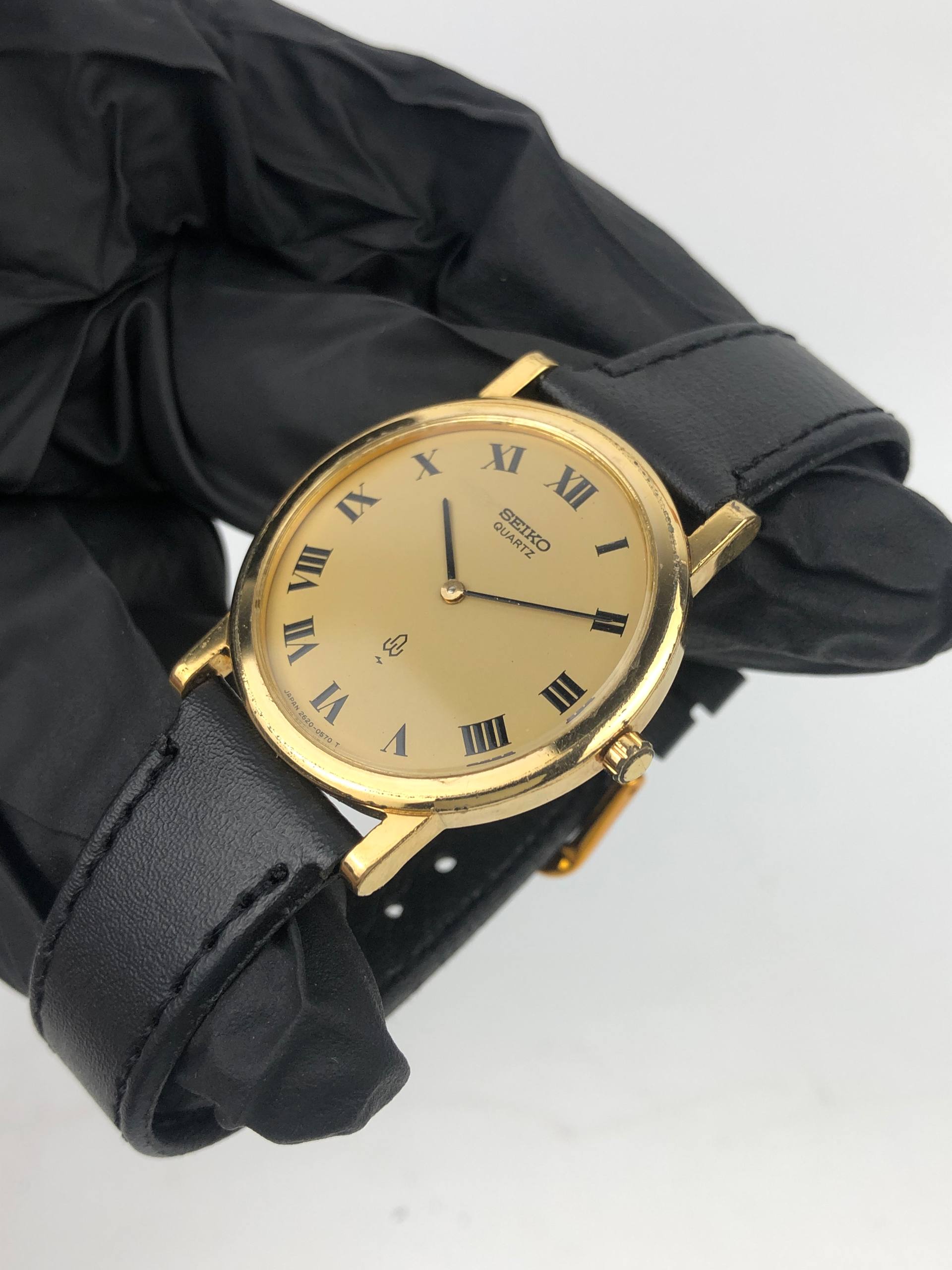 SEIKO CHARIOT QUARTZ ROMAN GOLD ROMAN DIAL - Gambar 3
