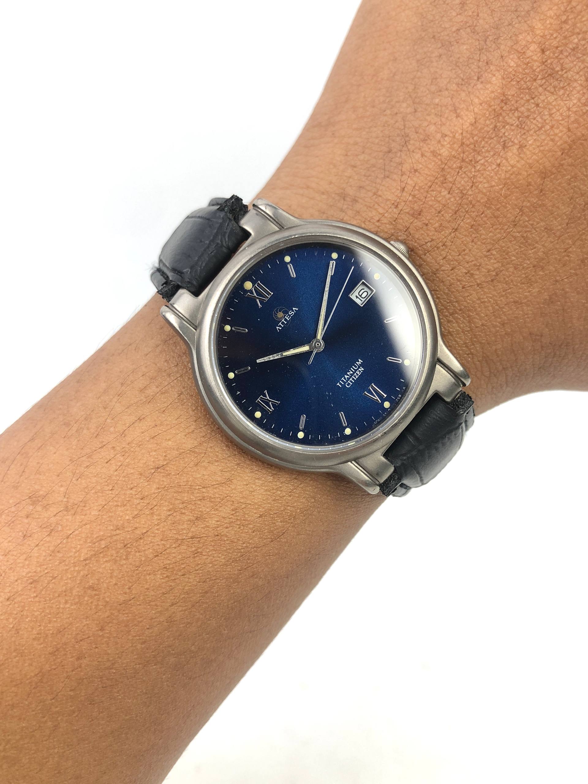 CITIZEN ATTESA TITANIUM BLUE DIAL