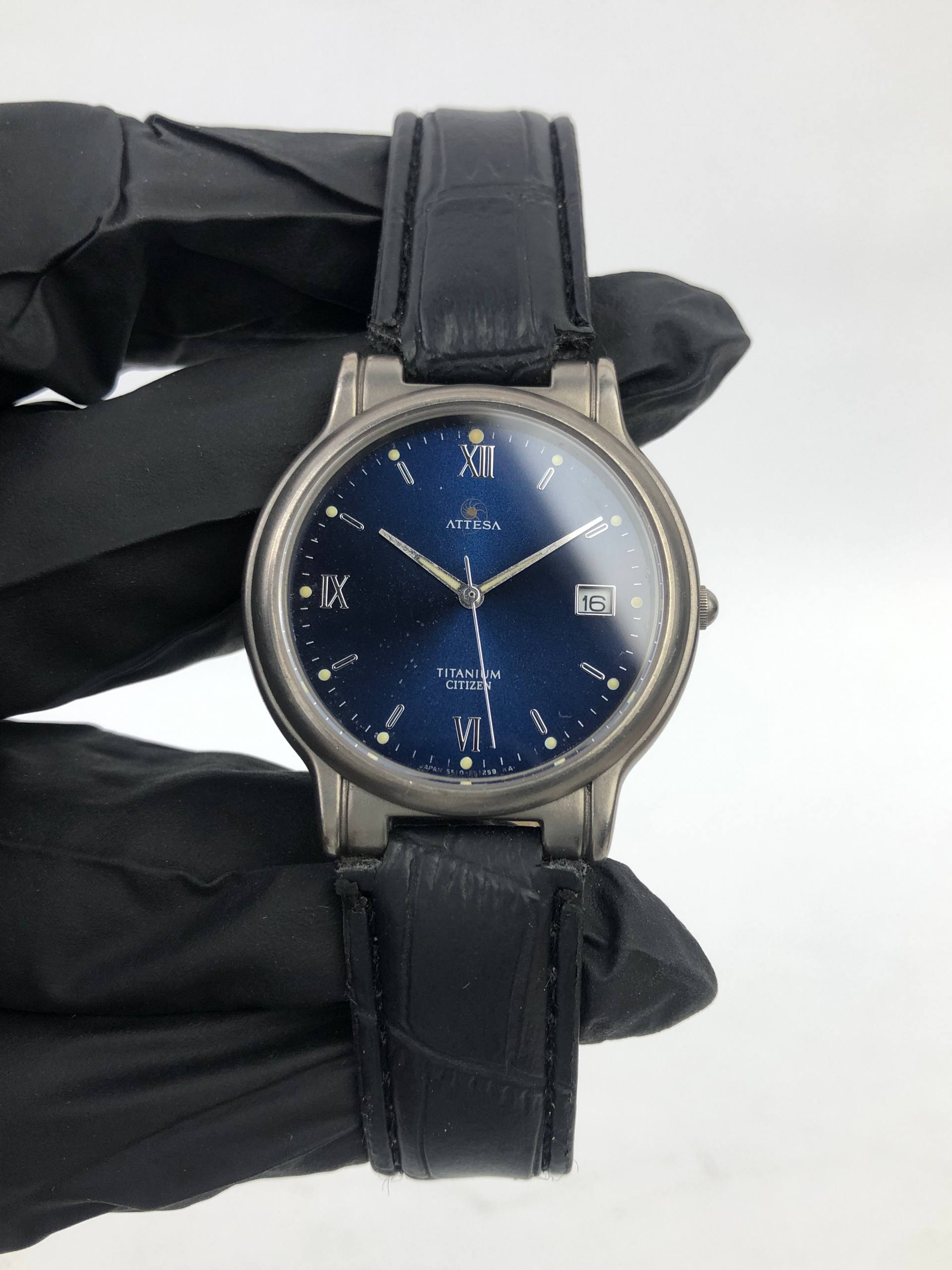 CITIZEN ATTESA TITANIUM BLUE DIAL - Gambar 2