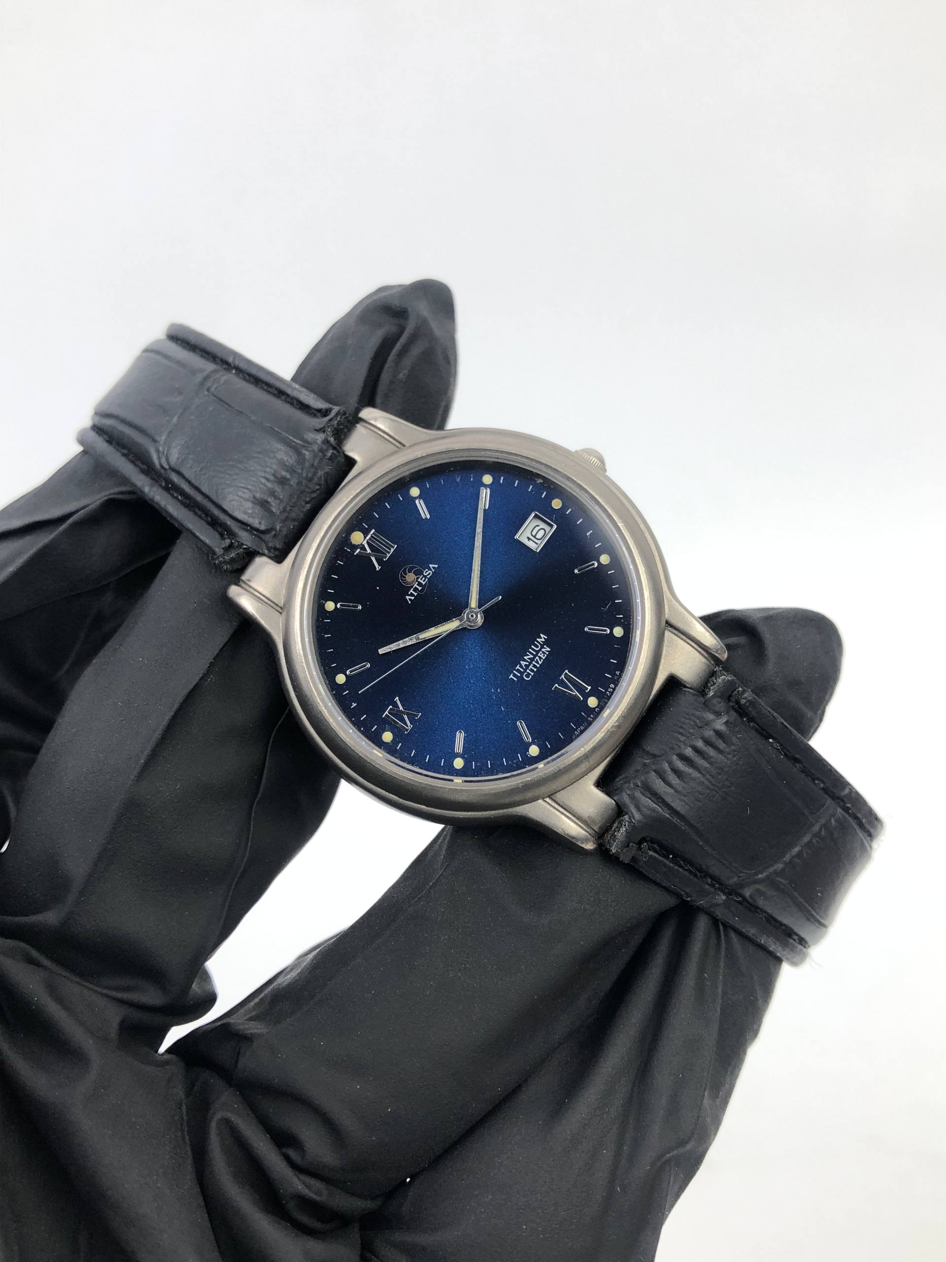 CITIZEN ATTESA TITANIUM BLUE DIAL - Gambar 4