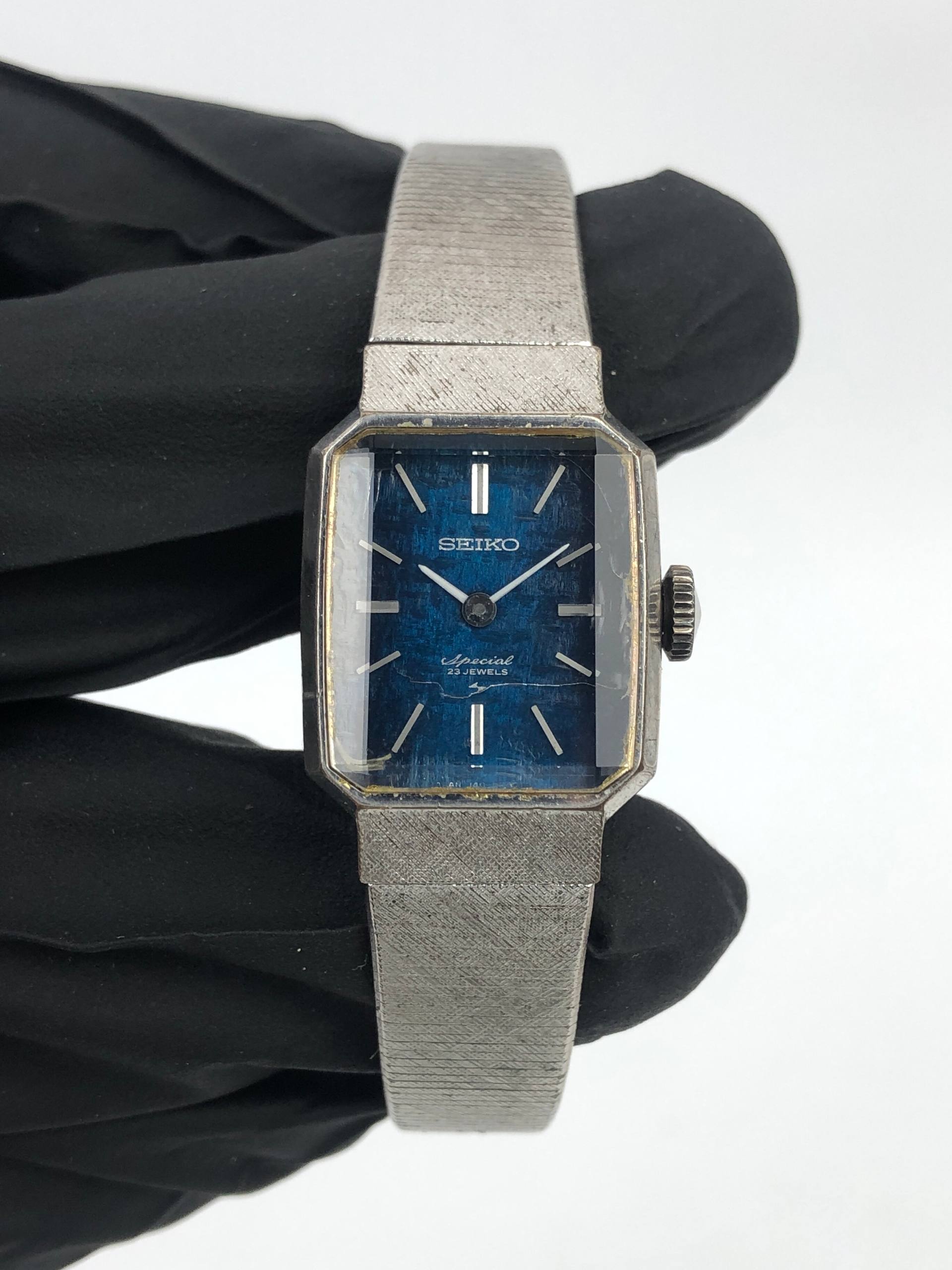 SEIKO SPECIAL VINTAGE SQUARE BLUE DIAL - Gambar 3