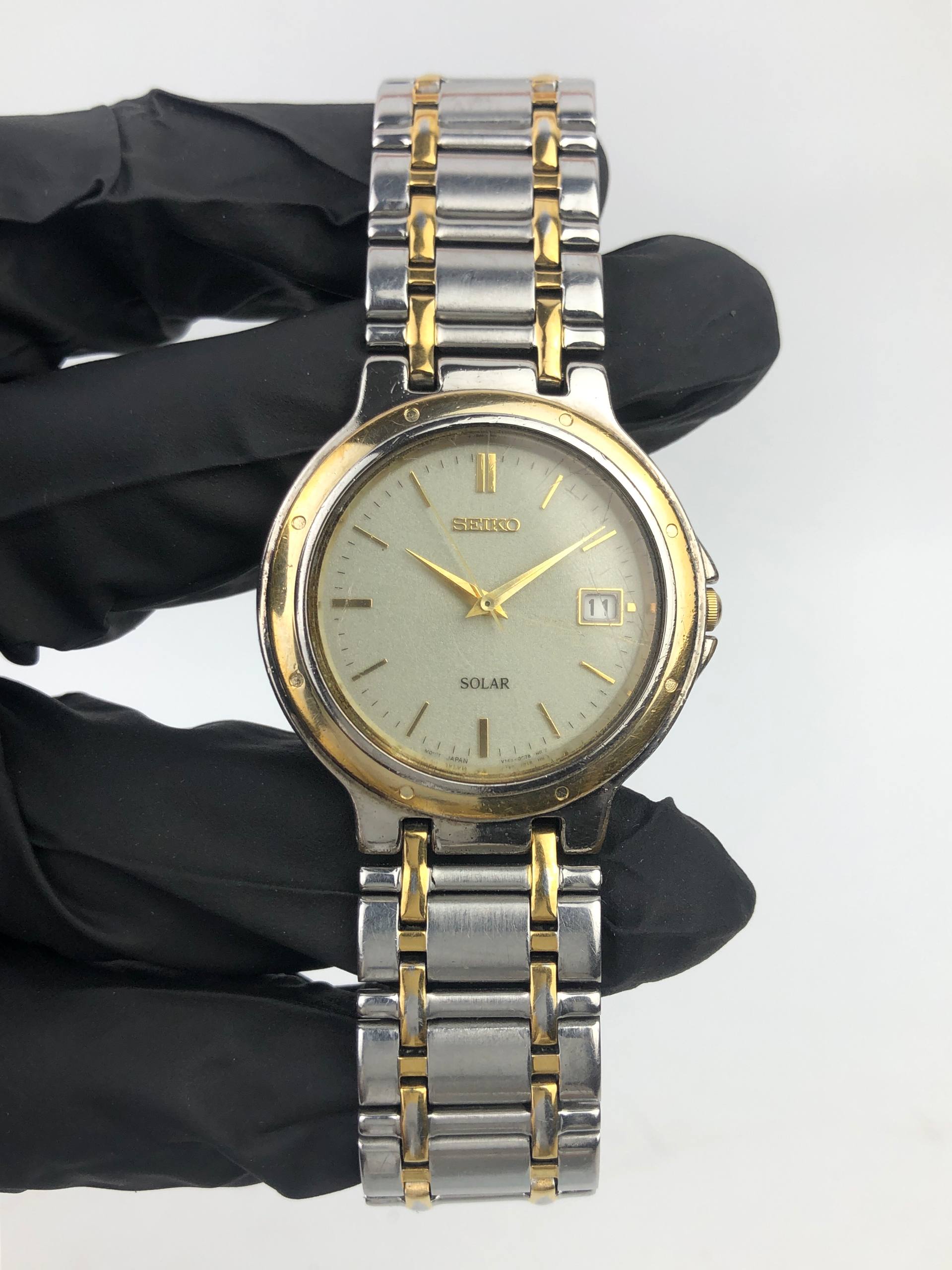 SEIKO SOLAR TWOTONE ALL ORIGINAL - Gambar 2