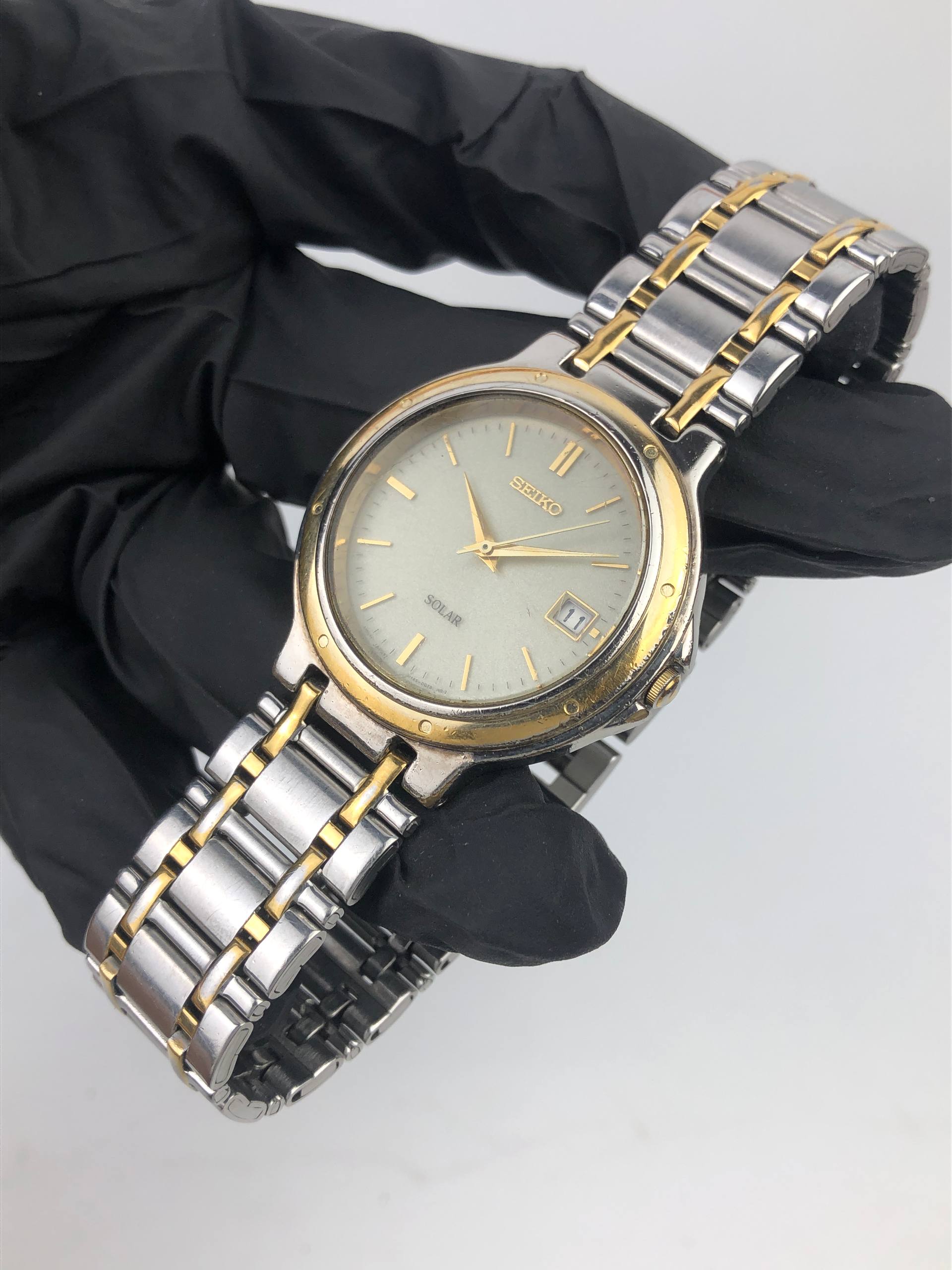 SEIKO SOLAR TWOTONE ALL ORIGINAL - Gambar 4