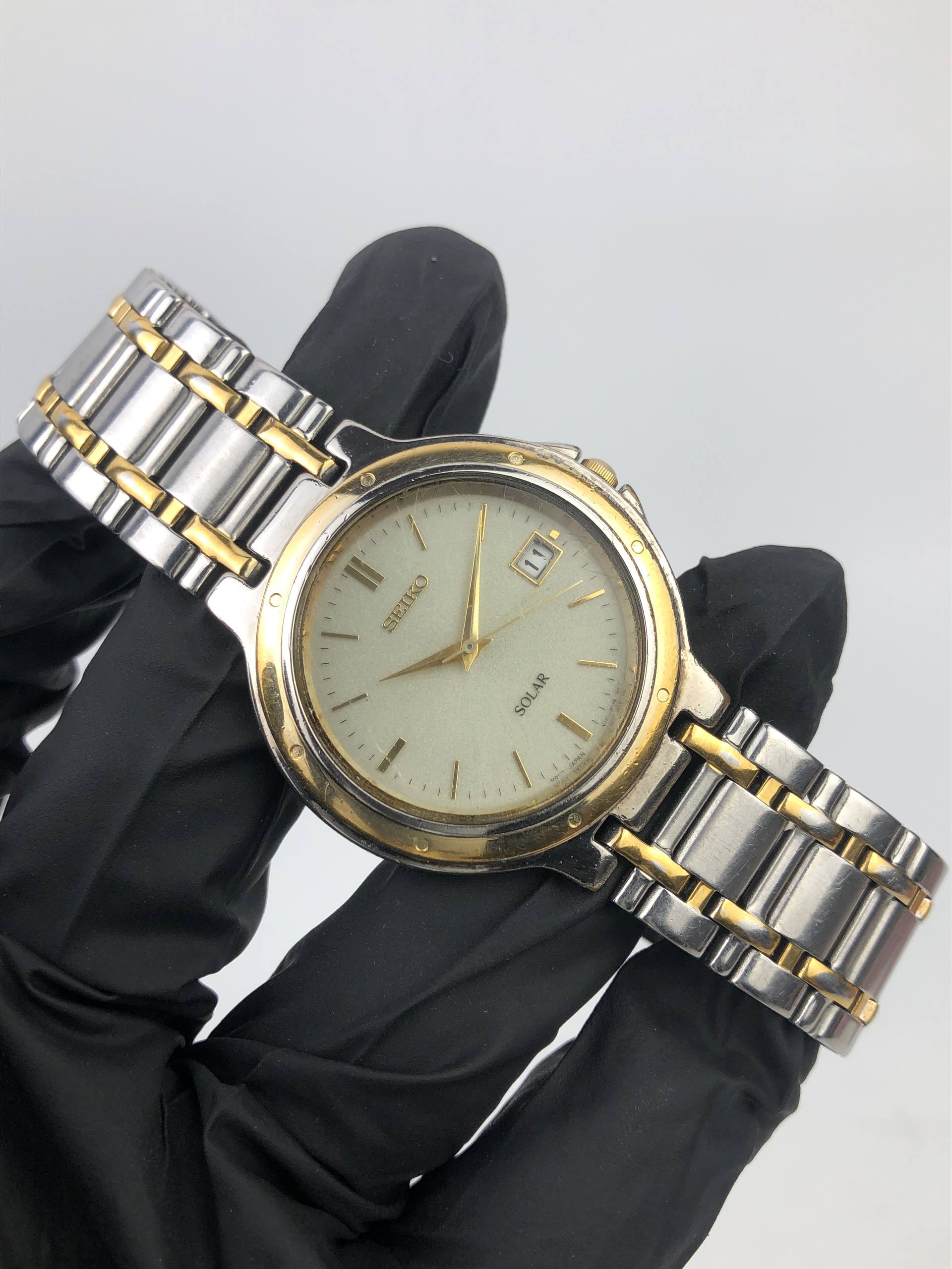 SEIKO SOLAR TWOTONE ALL ORIGINAL - Gambar 3