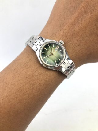 SEIKO AUTOMATIC LADIES CAL 2406 GREEN DIAL