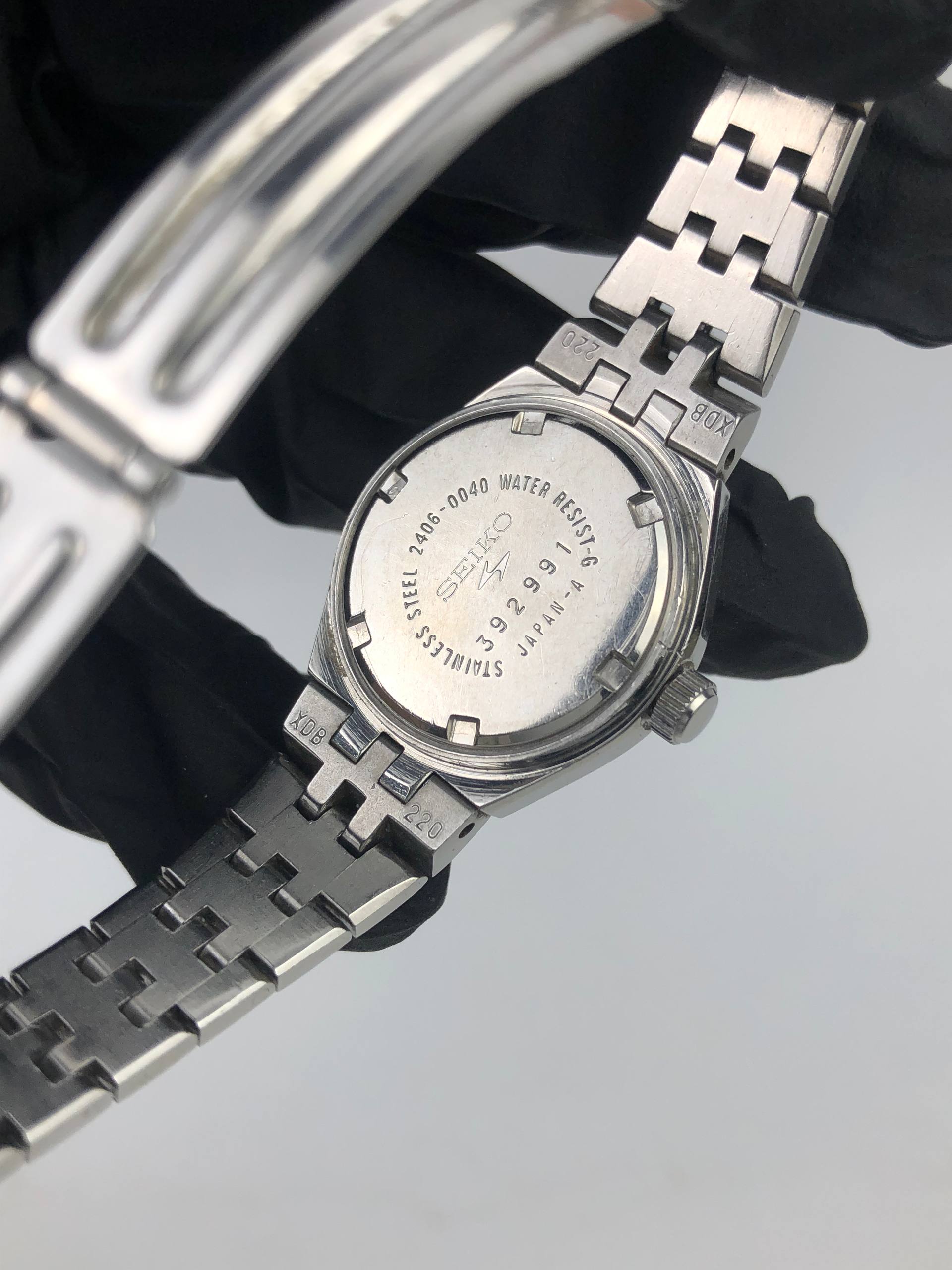 SEIKO AUTOMATIC LADIES CAL 2406 GREEN DIAL - Gambar 8