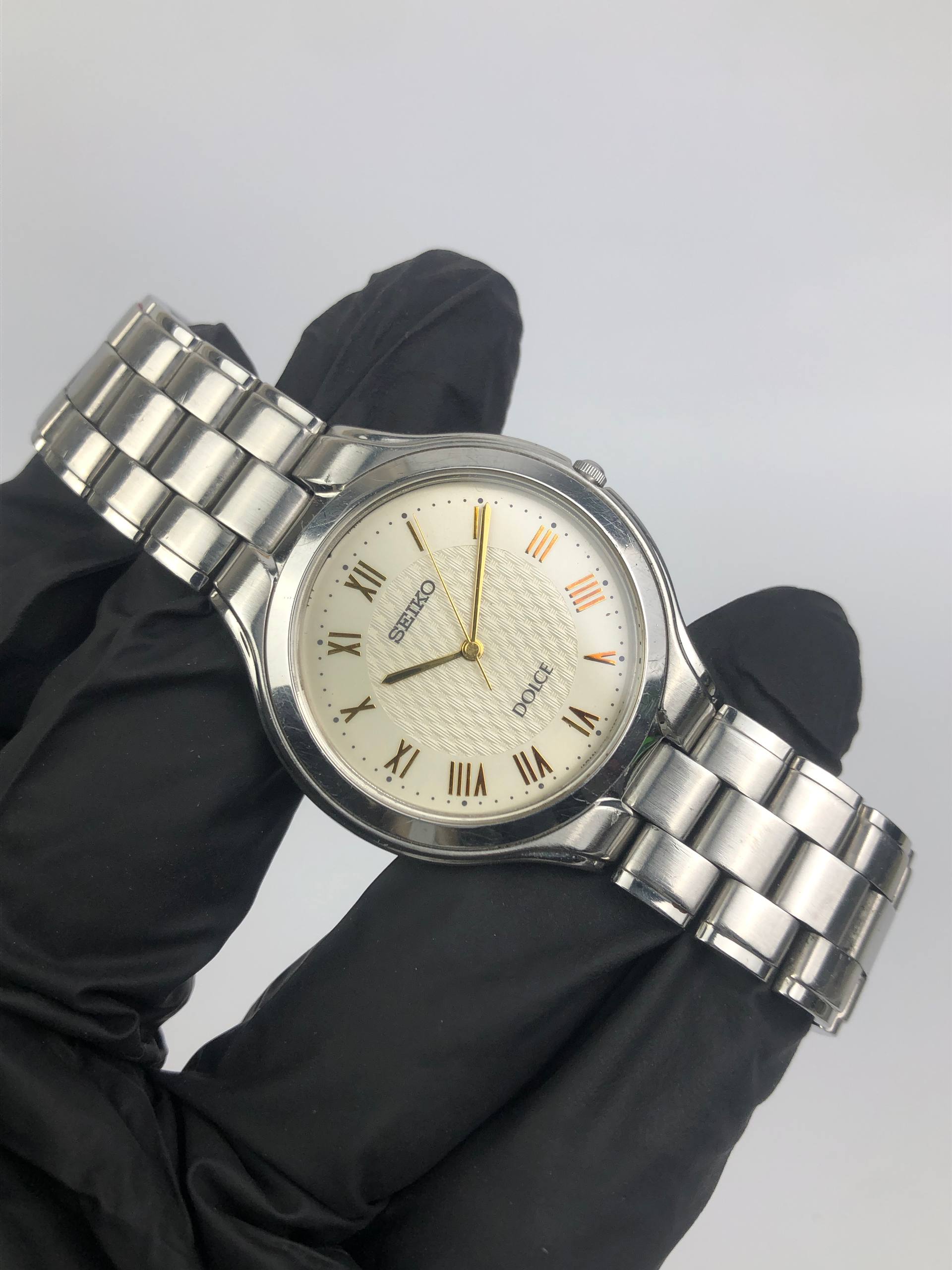 SEIKO 8J41-0A10 DOLCE ROMAN GUILOCHE DIAL ALL ORI - Gambar 4