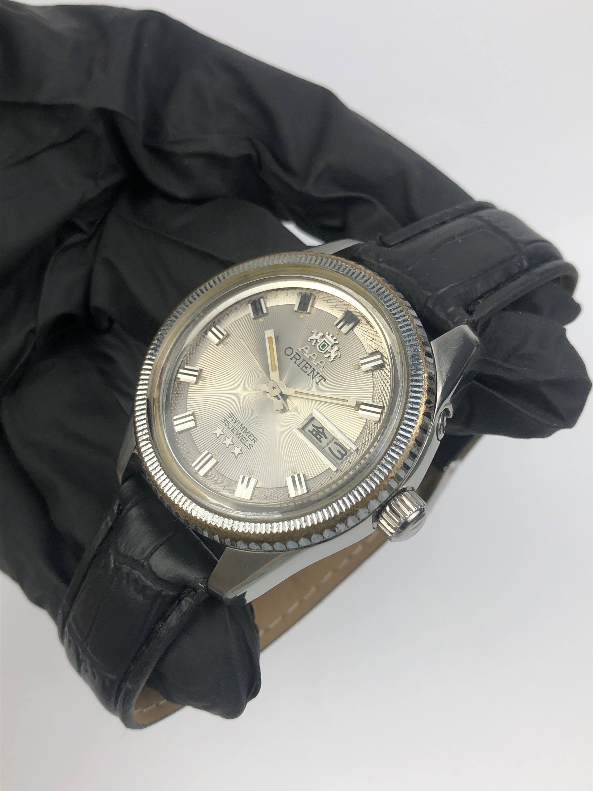 ORIENT SWIMMER TRIPLE A JAPAN DAYDATE AUTOMATIC - Gambar 3