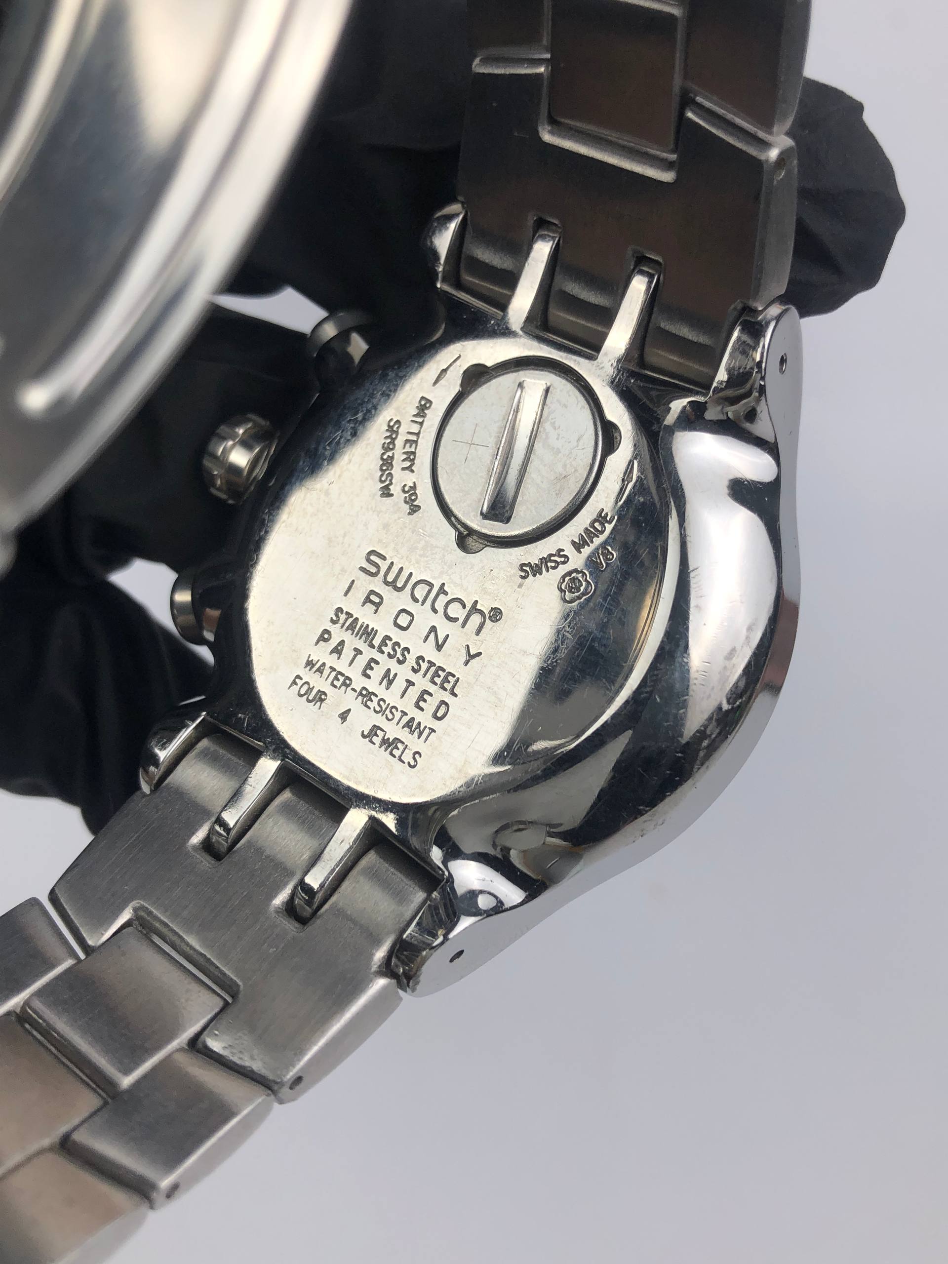SWATCH CHRONOGRAP IRONY FULL STAINLESS STEEL ALL ORIGINAL - Gambar 8