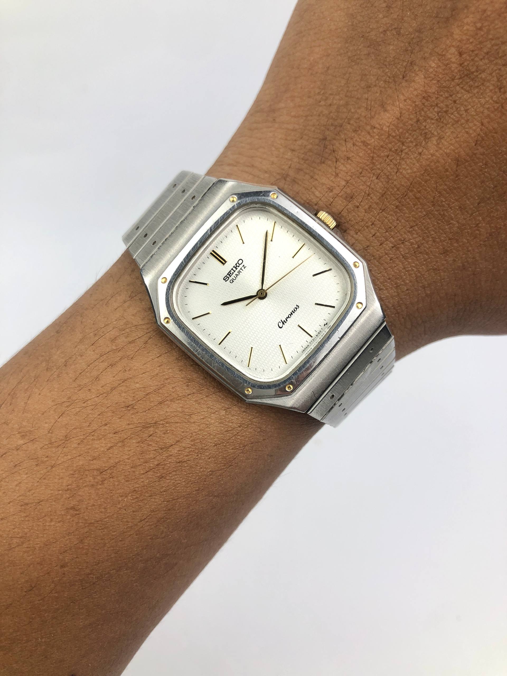 SEIKO CHRONOS TEXTURE DIAL MULTIGONAL CASE ALL ORI