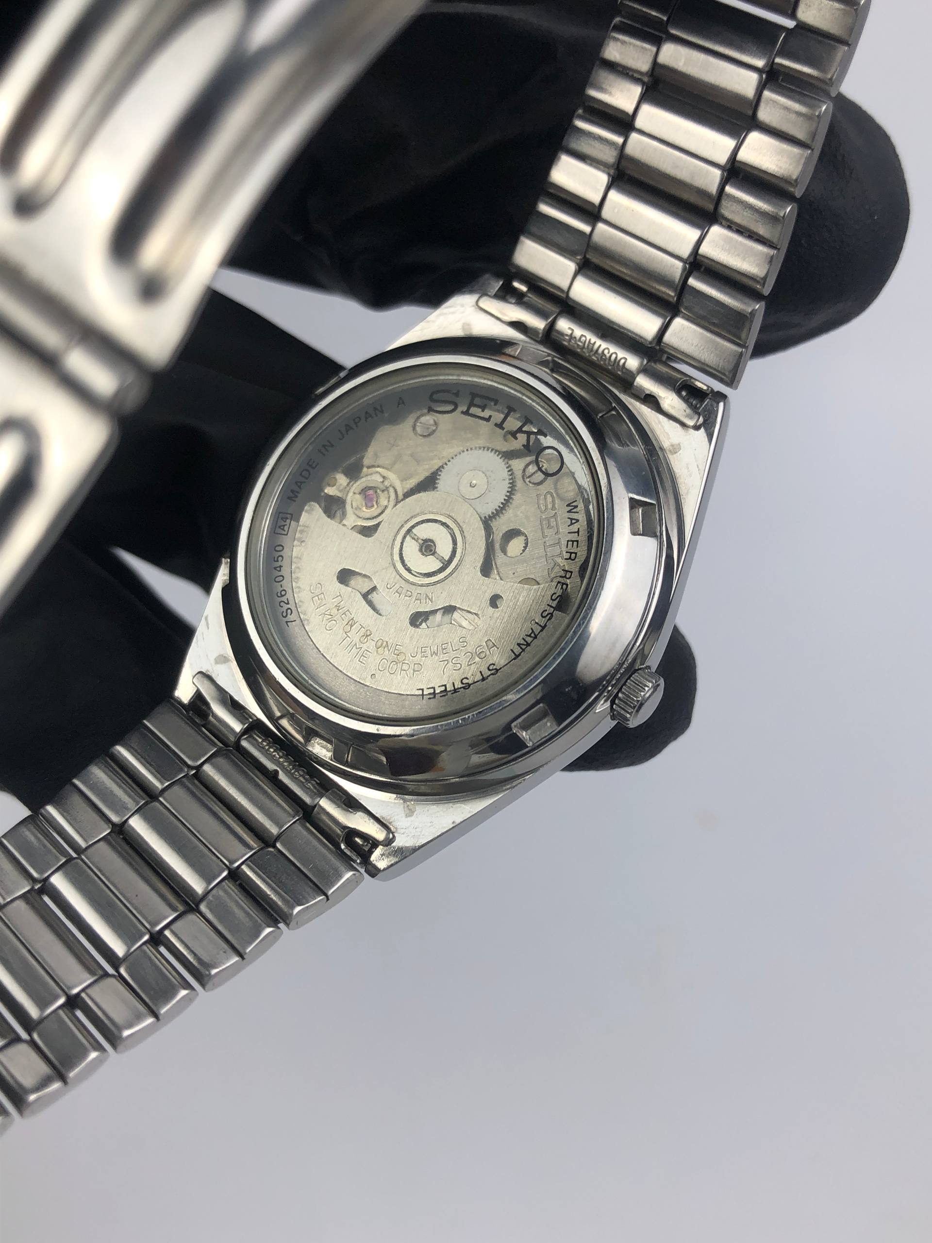 SEIKO 5 7S26-0450 YELLOW IKONIK DIAL ARABIC DAY - Gambar 8