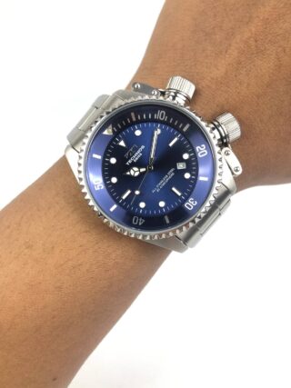 TECHNOS SWISS DIVER TGM513 BIG CROWN BLUE DIAL ALL ORI