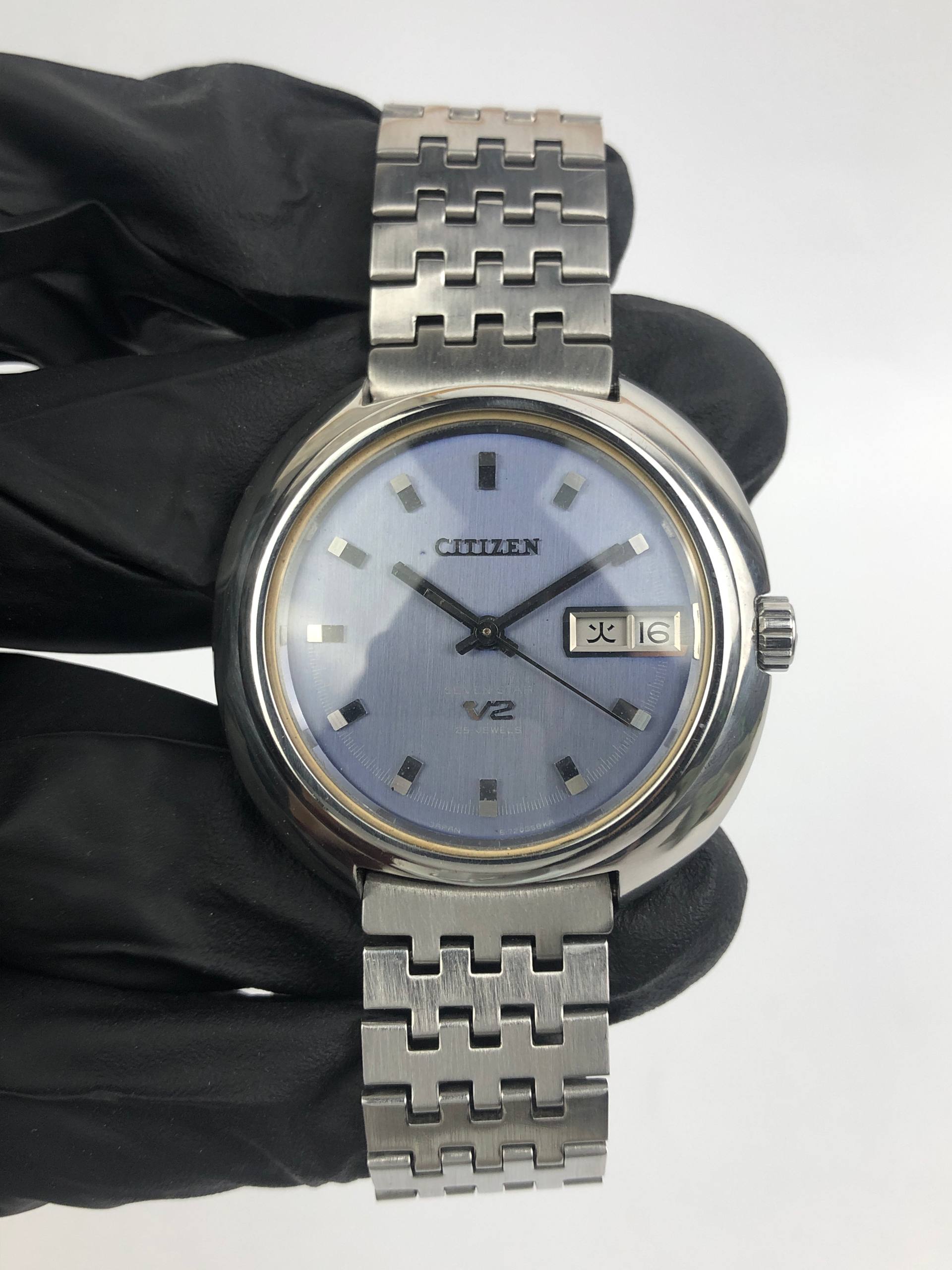 CITIZEN SEVEN STAR V2 BLUE SUNBURST DIAL ALL ORIGINAL - Gambar 2