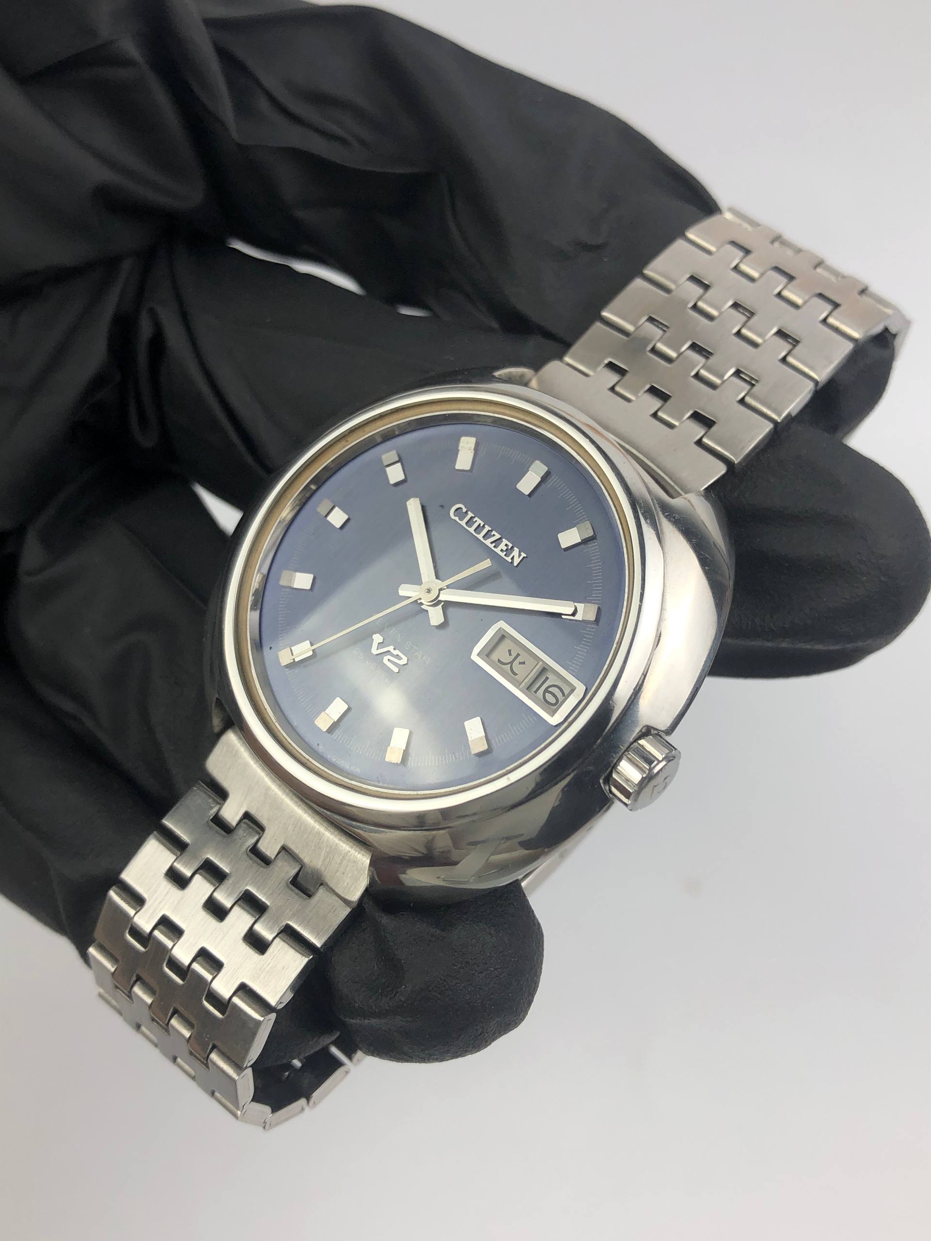 CITIZEN SEVEN STAR V2 BLUE SUNBURST DIAL ALL ORIGINAL - Gambar 3