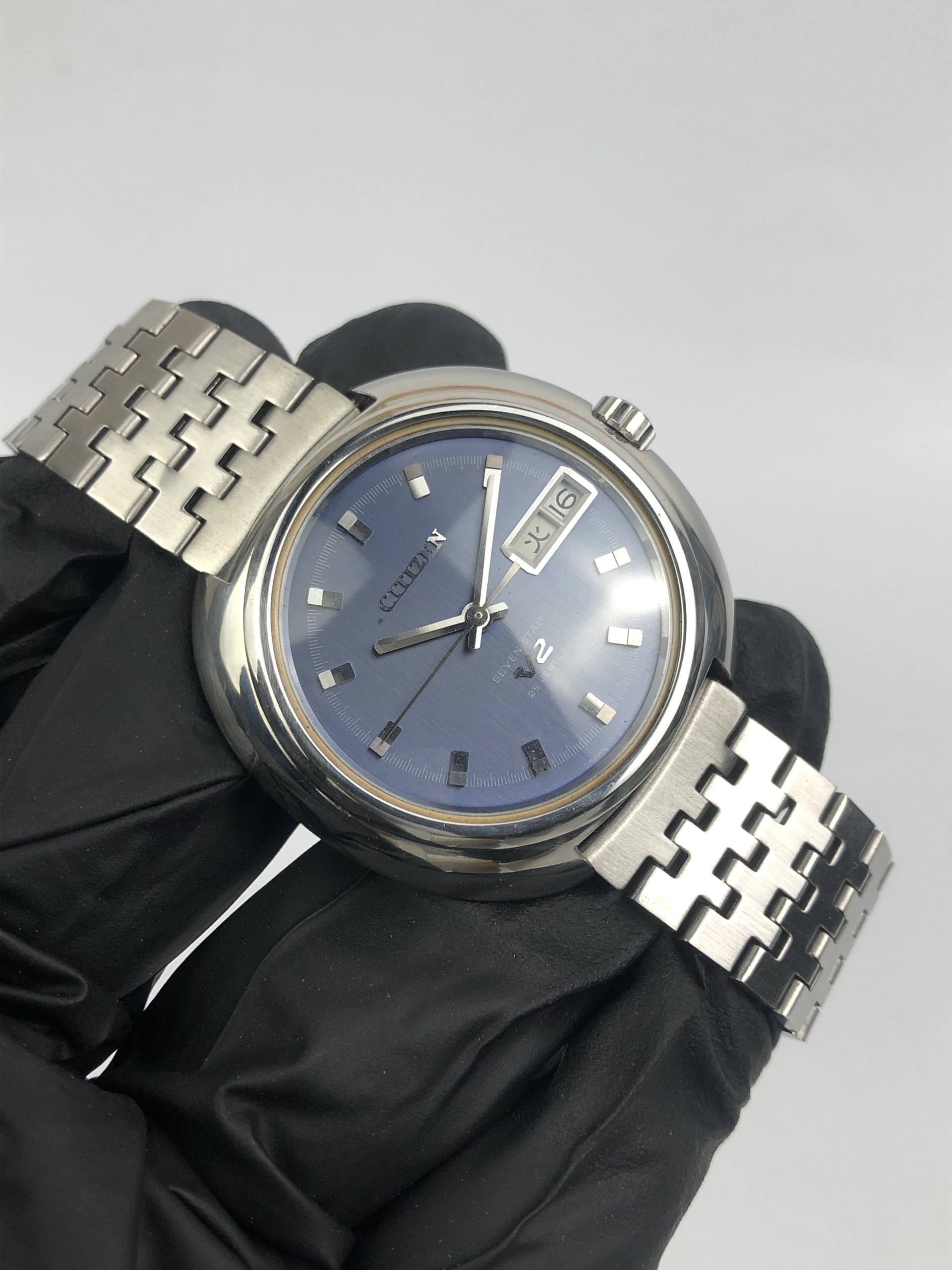CITIZEN SEVEN STAR V2 BLUE SUNBURST DIAL ALL ORIGINAL - Gambar 4