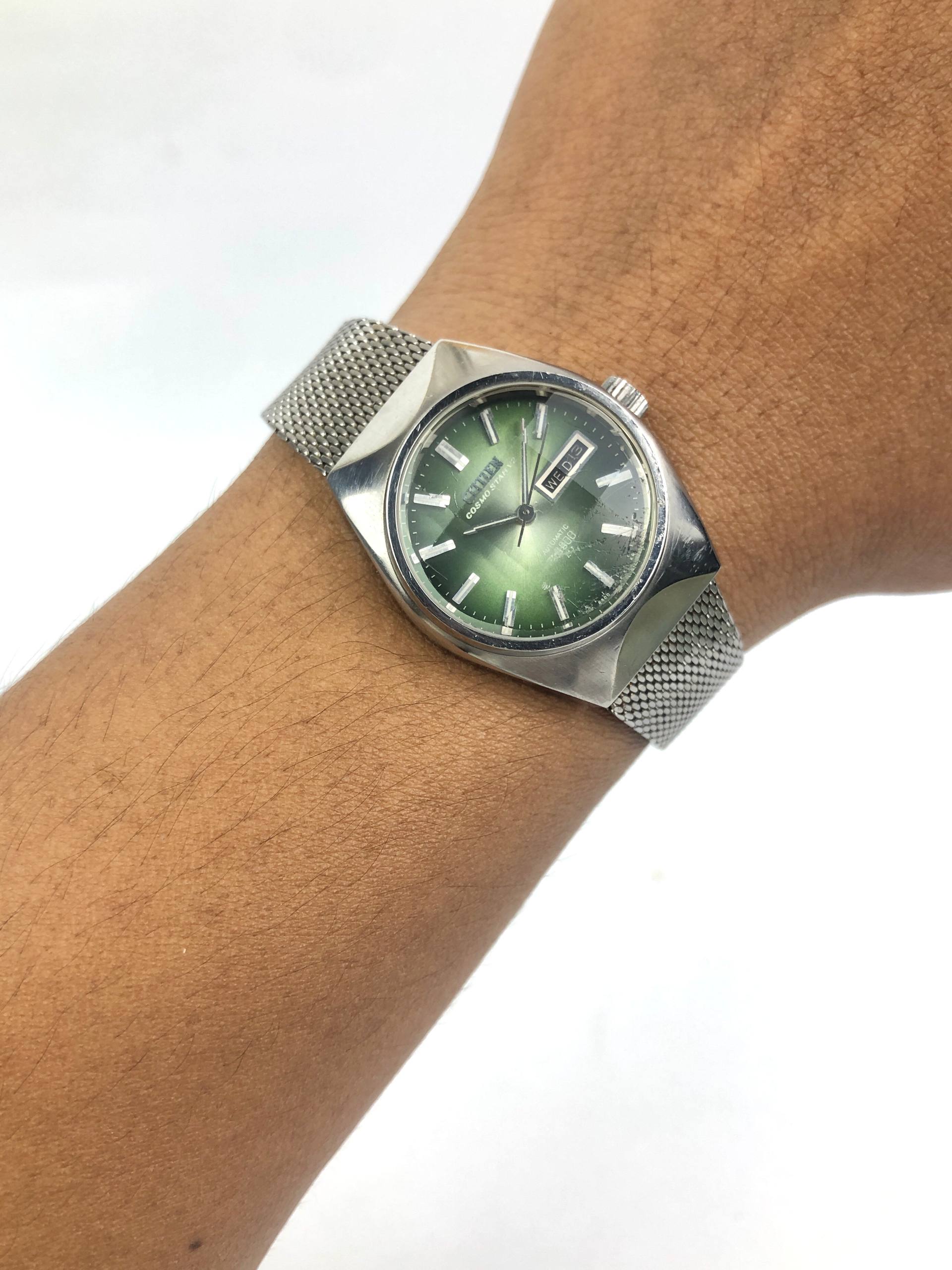 CITIZEN HI BEAT COSMOSTAR LADY GREEN DIAL