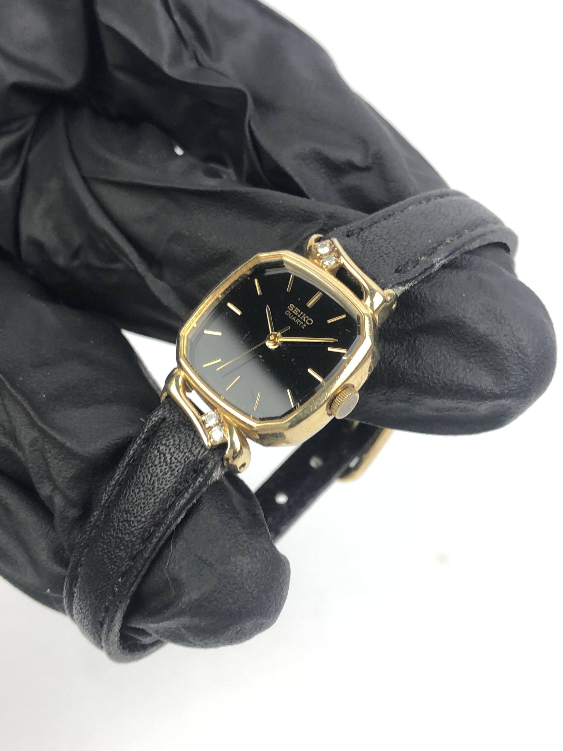 SEIKO OCTAGON VANCY LUG DIAMOND LUG QUARTZ LADIES - Gambar 3