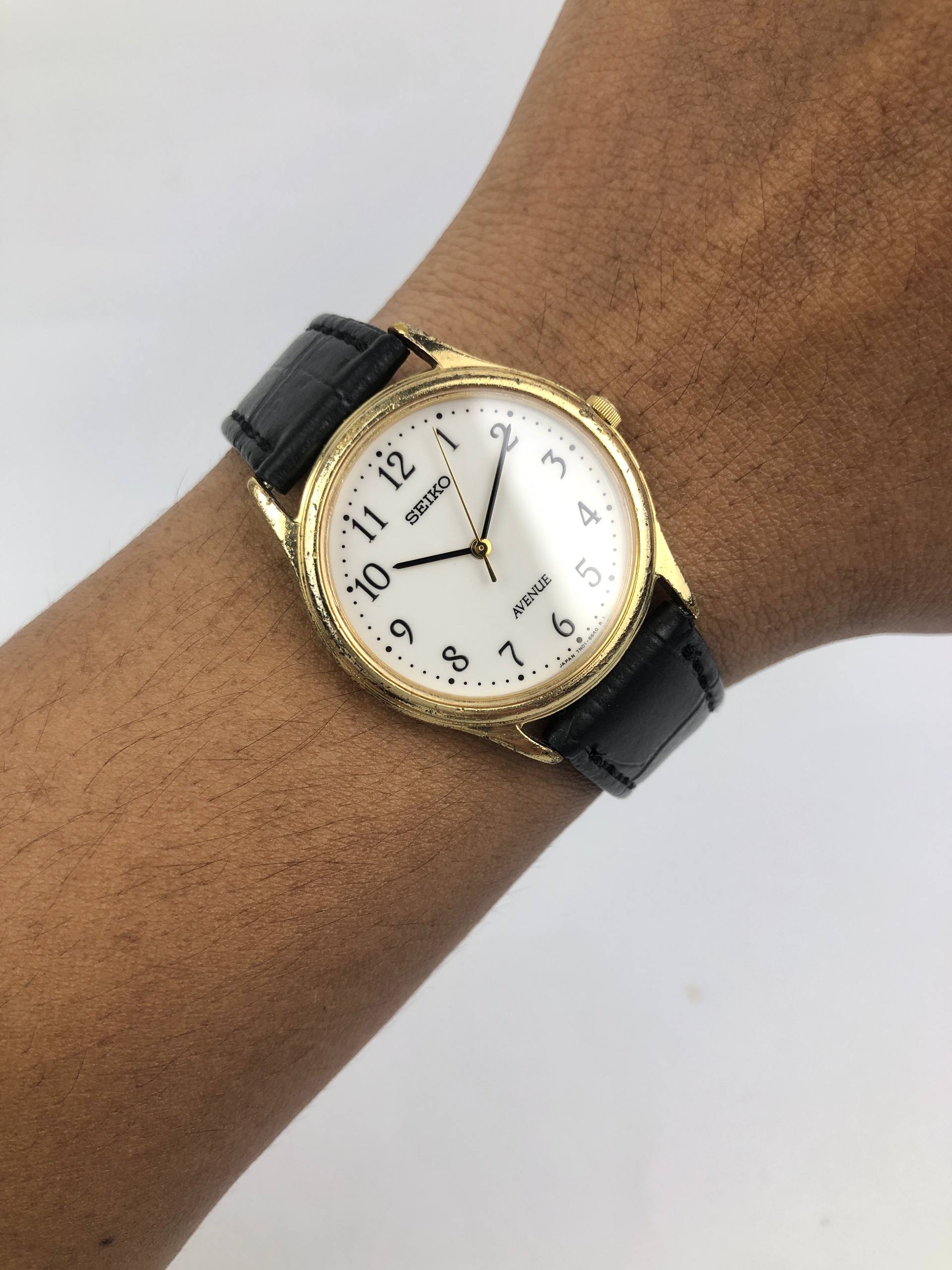 SEIKO 7N01-6490 NUMERIK GOLD ROUNDCASE