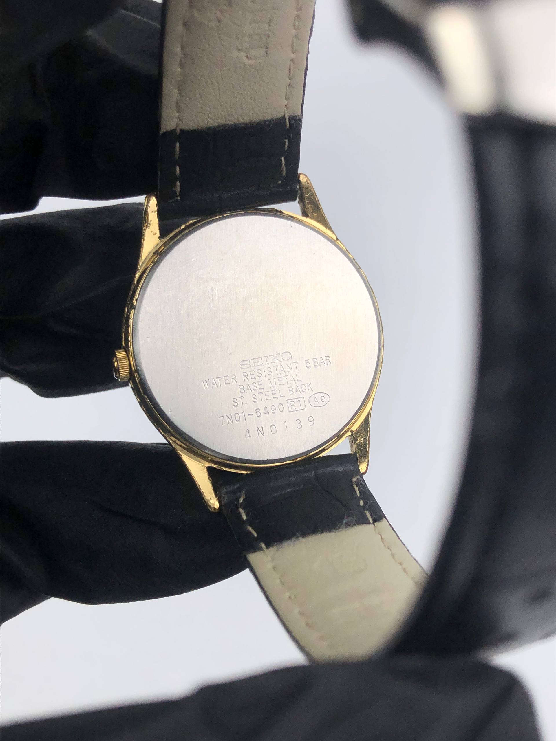 SEIKO 7N01-6490 NUMERIK GOLD ROUNDCASE - Gambar 7