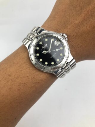 MIDO OCEAN STAR 200M QUARTZ BLACK DIAL ALL ORIGINAL